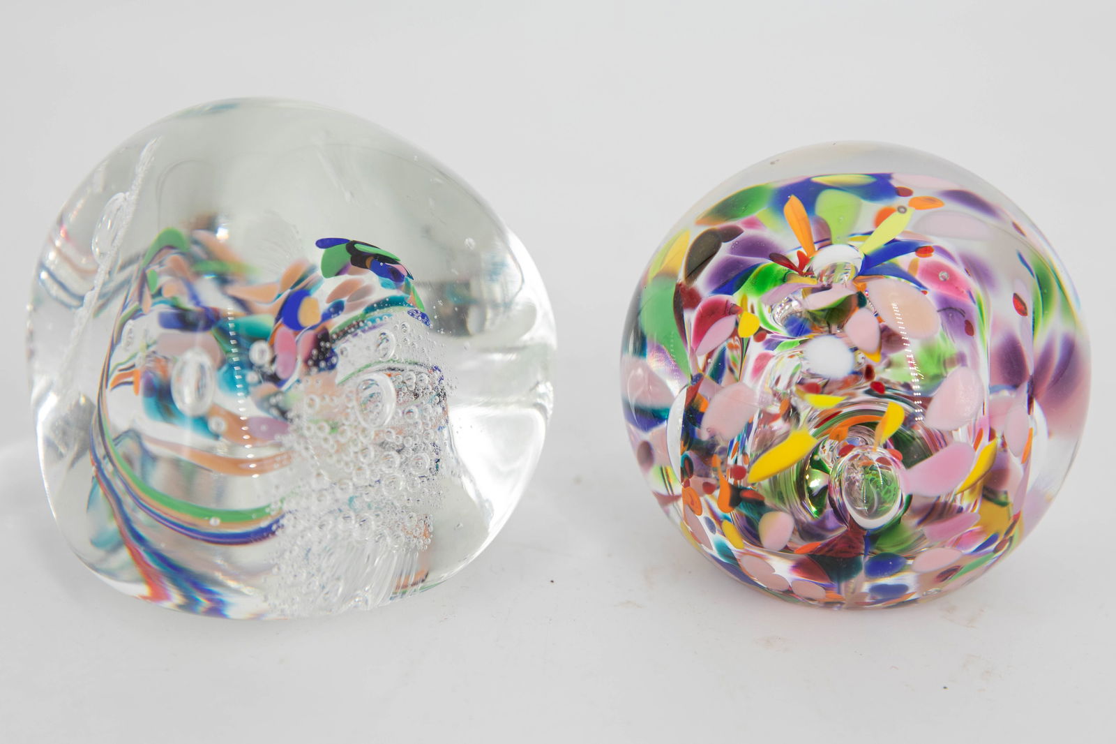 Two Rollin Karg Multicolor Art Glass Paperweights (1 of 7)