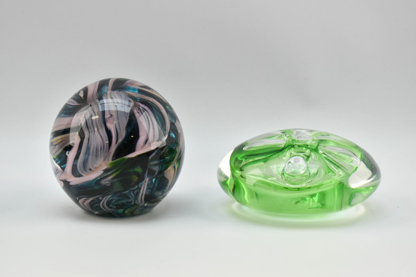 Two Rollin Karg Art Glass Paperweights (1 of 8)