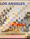 Vintage Original Los Angeles Disneyland Greyhound Bus Travel Poster