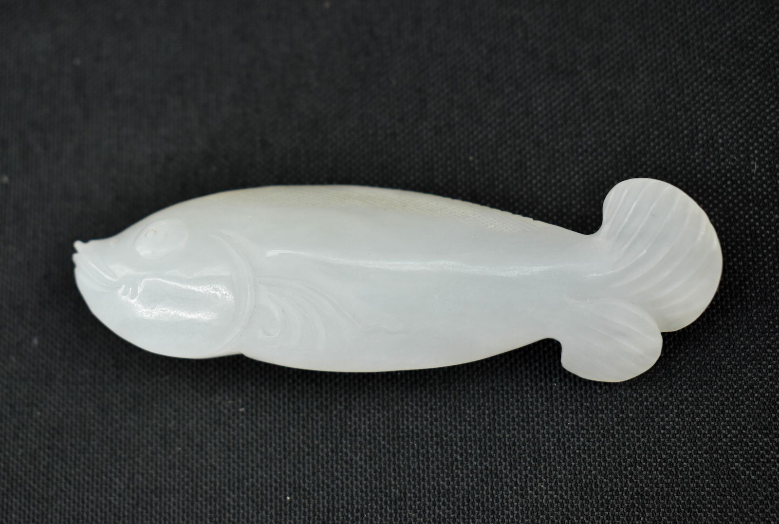 Asian White Jade or Hardstone Fish Carving (1 of 6)