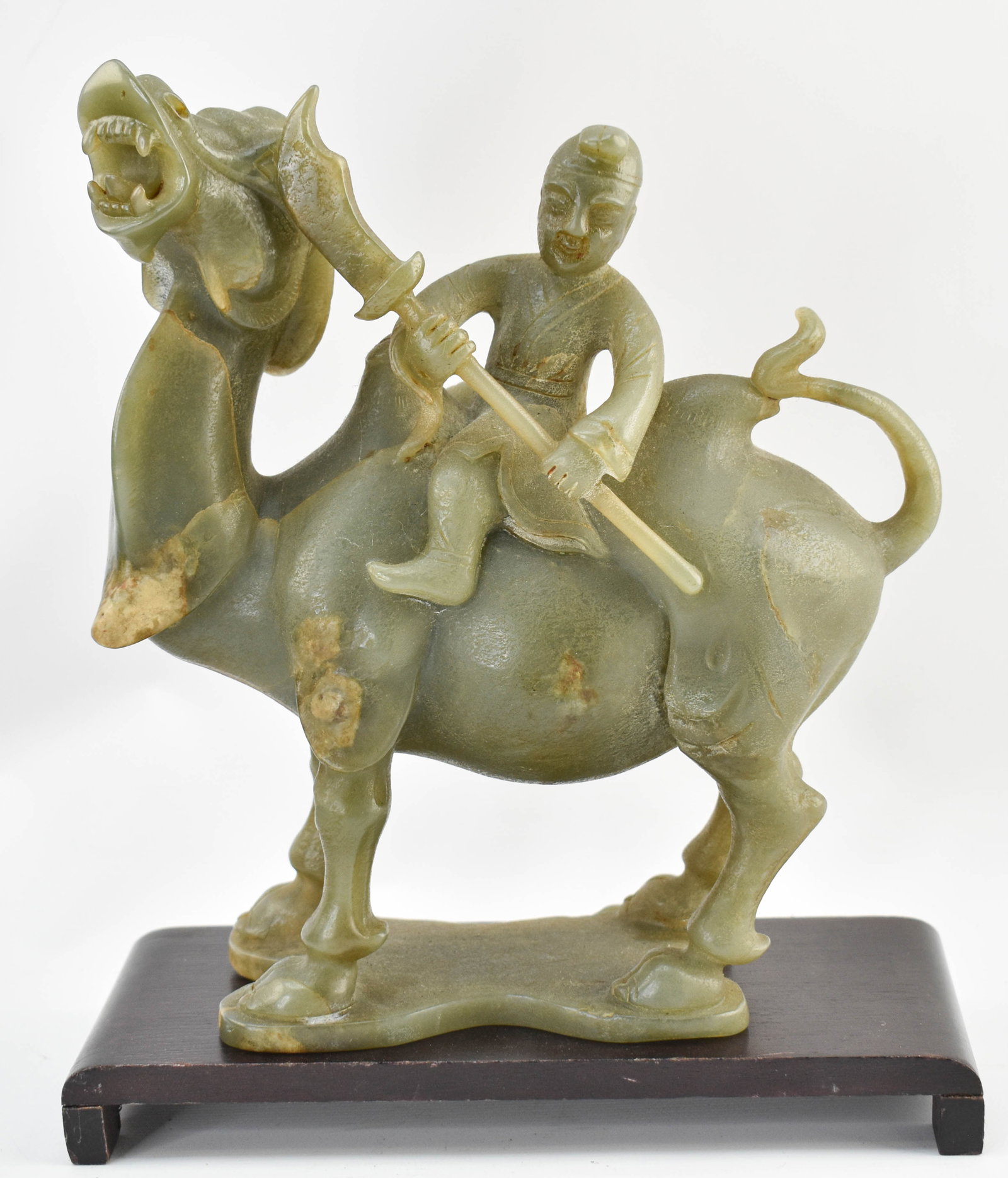 Jade Camel Rider Carving on Stand (1 of 6)