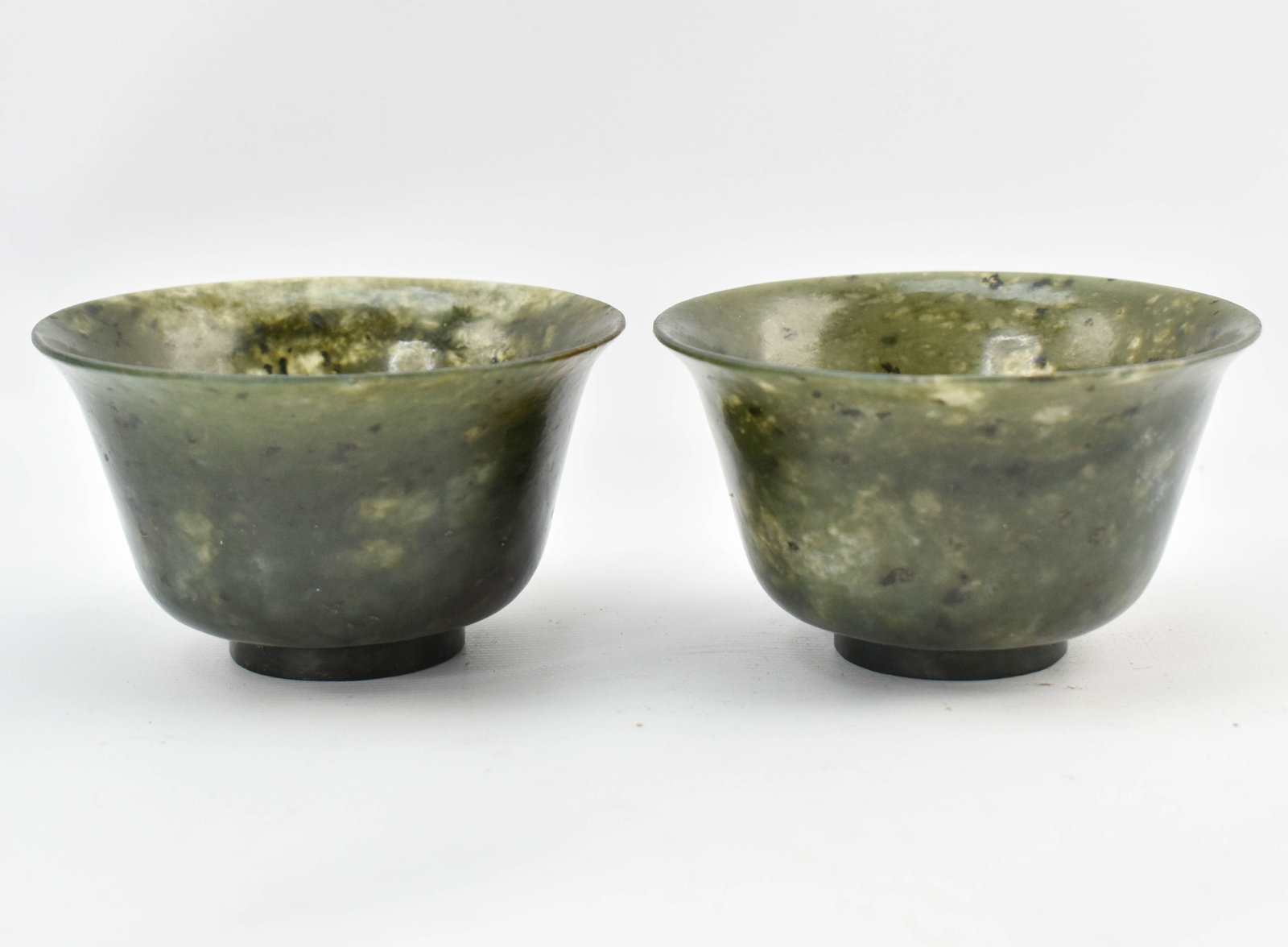 Two Antique Spinach Jade Cups/Bowls (1 of 6)