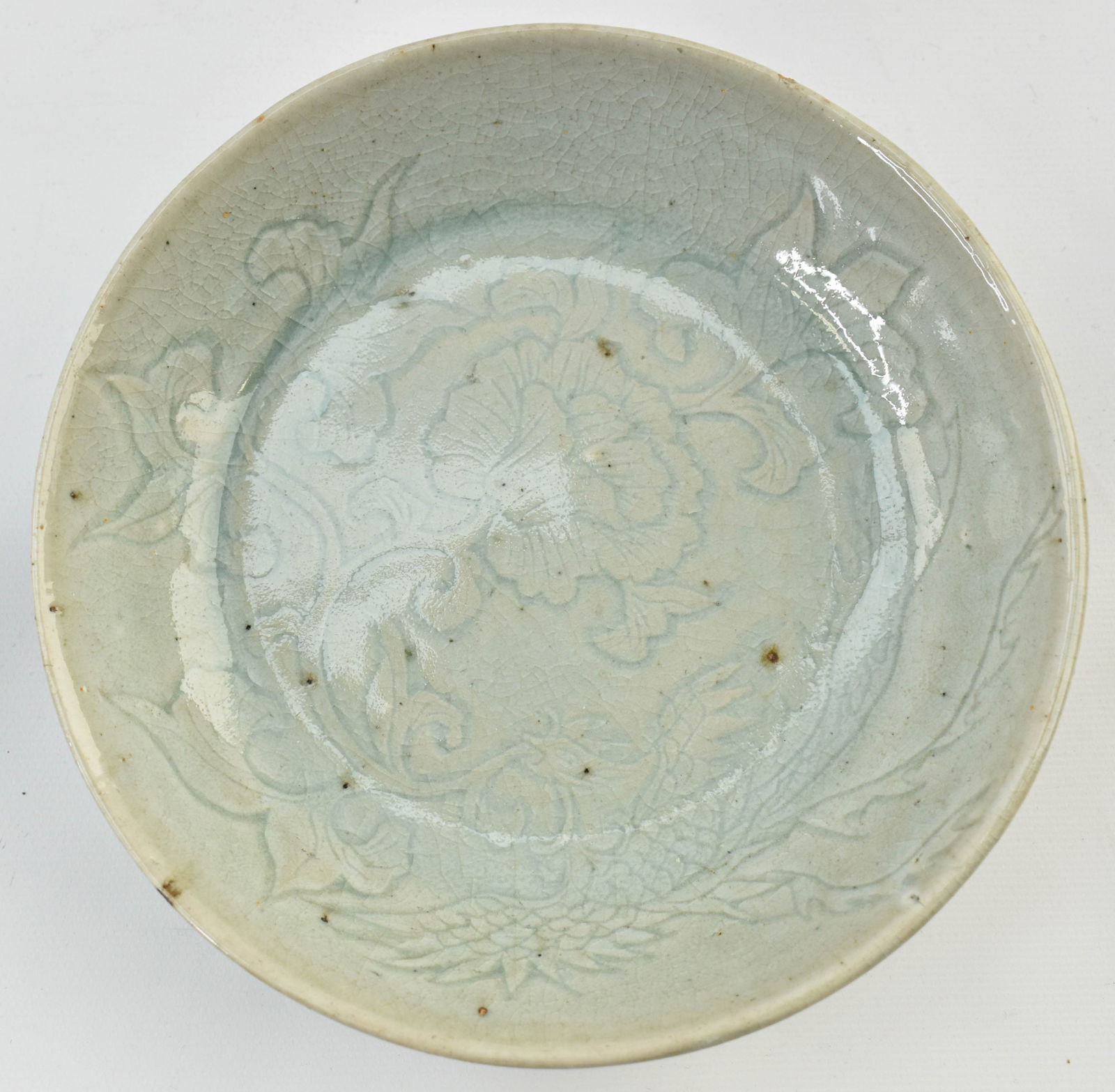 Chinese Song or Yuan Qingbai Dish With Incised Peony & Phoenix (1 of 6)