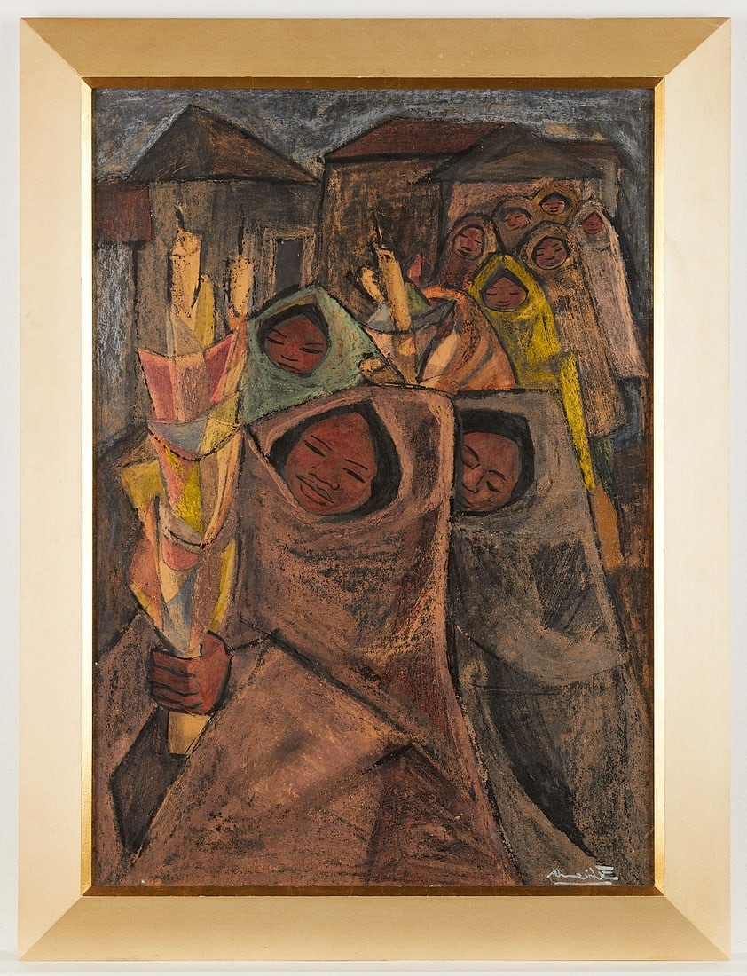 Latin American Mixed Media Painting (1 of 5)