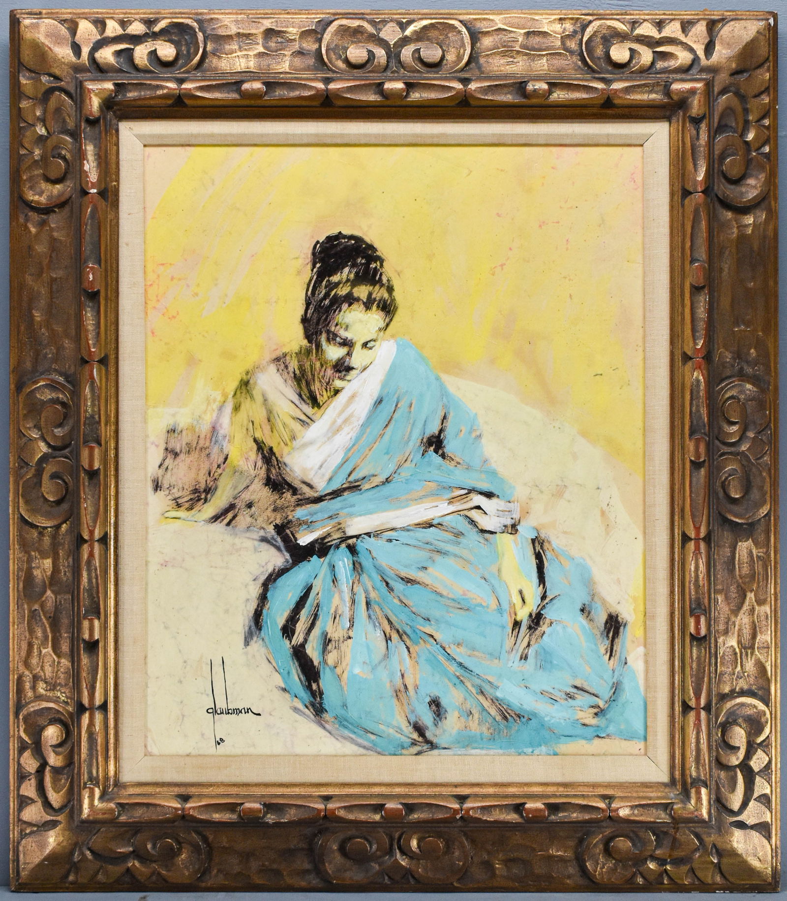 Edna Glaubman, Sunlit Rozima 1968 Mixed Media Artwork (1 of 6)