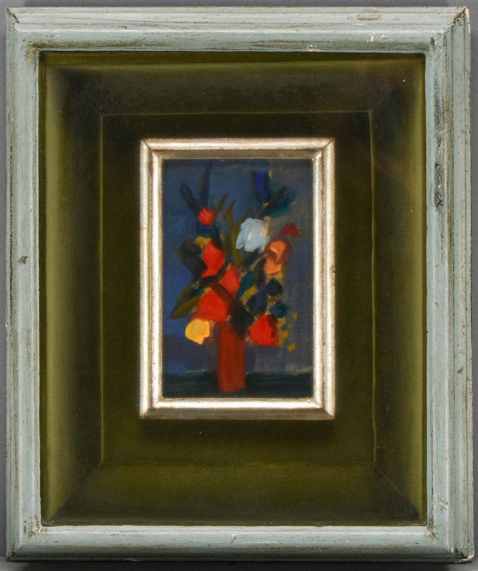 Bigiarini Red Flower Vase Oil Painting (1 of 5)
