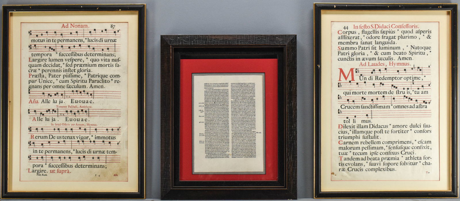 Three Framed Antique Book Pages (1 of 8)