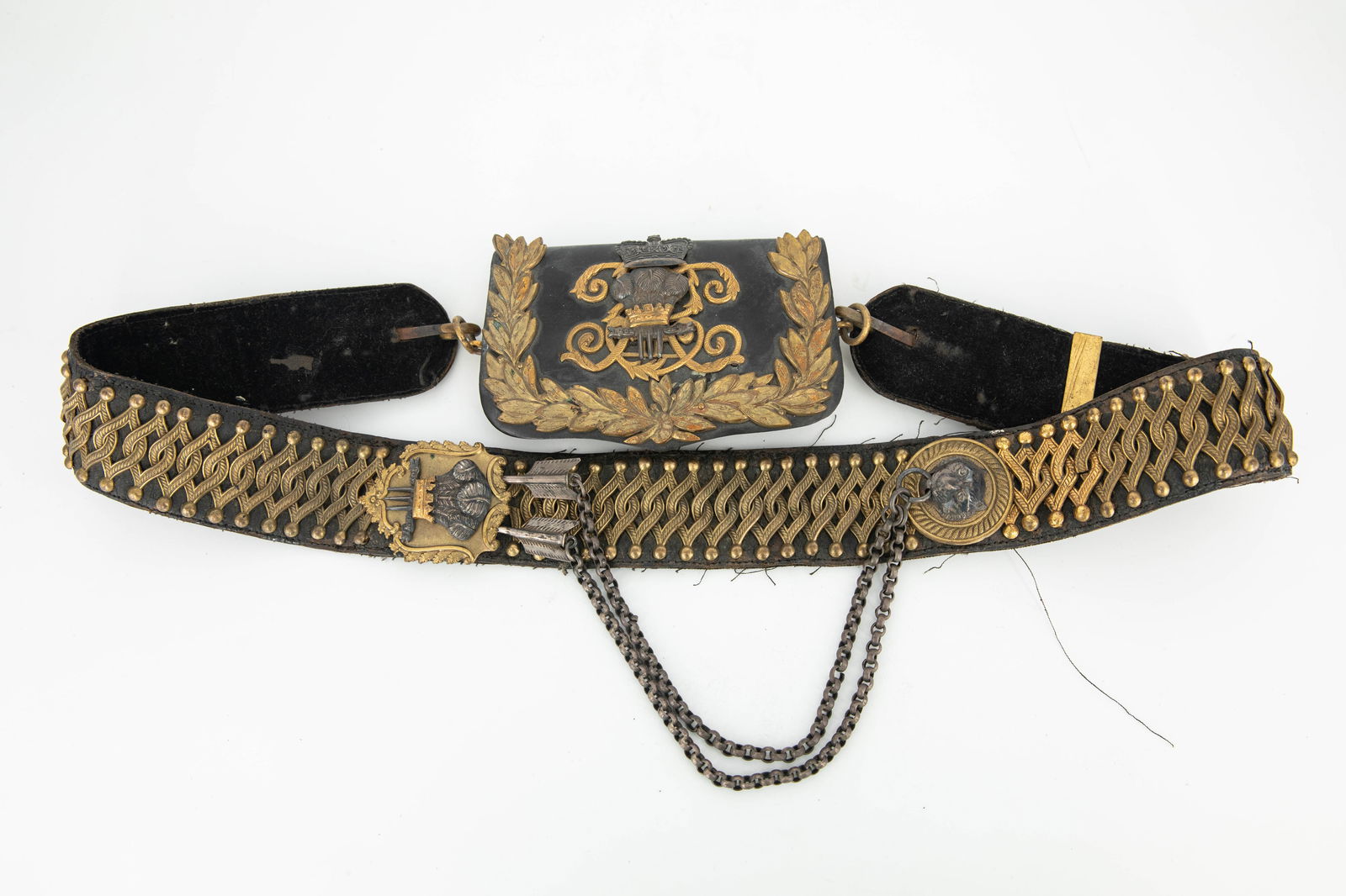 Royal Hussar Shoulder Belt & Pouch, 19th Century (1 of 9)