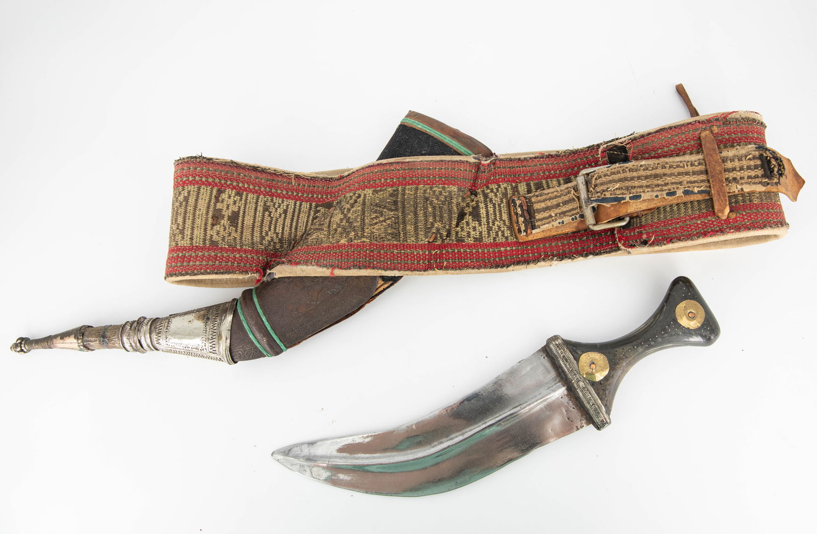 Antique Yemeni Jambiya Dagger & Sheath, 19th Century (1 of 8)
