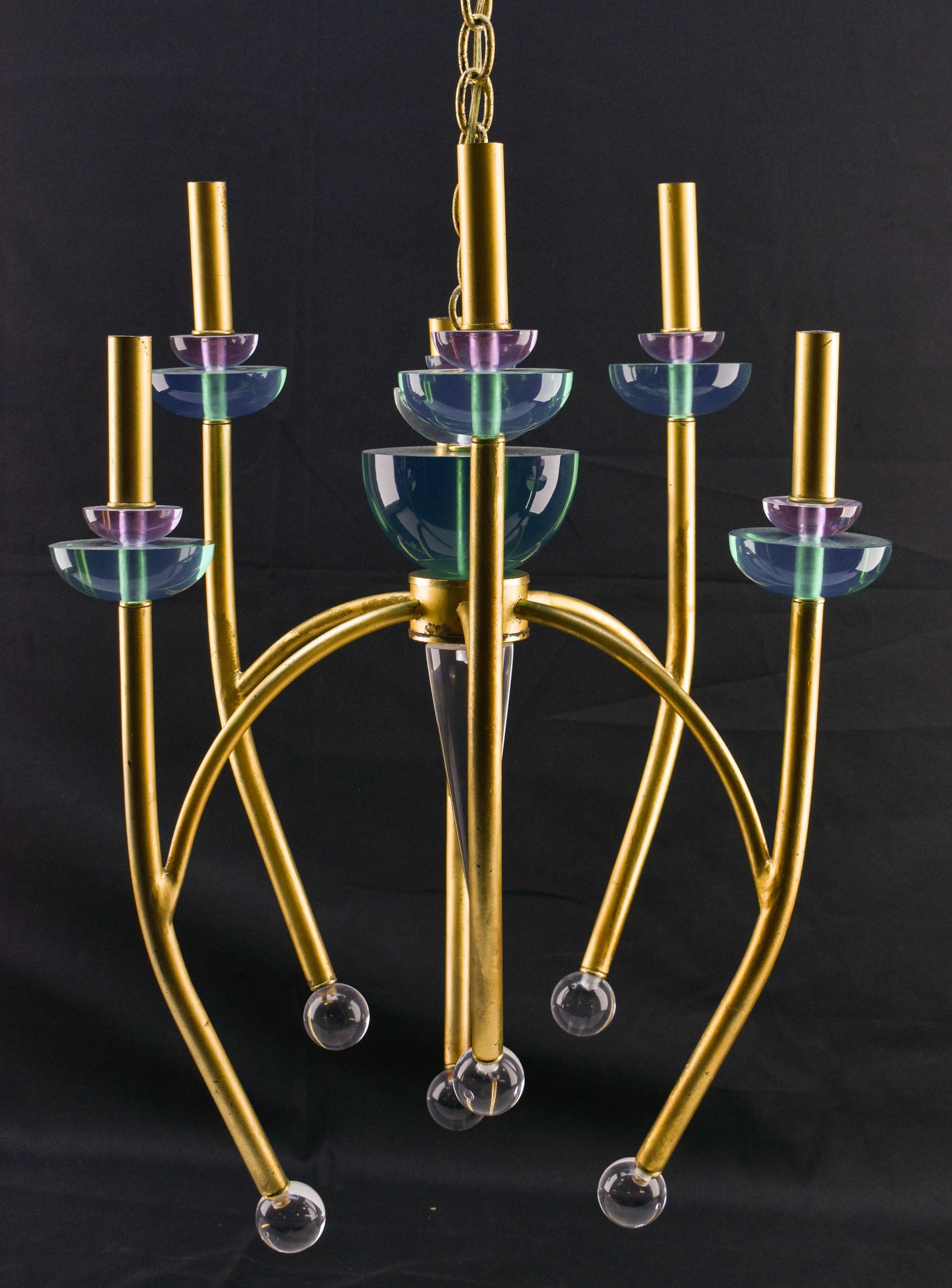 Vintage Van Teal Postmodern Memphis Style Chandelier (1 of 14)