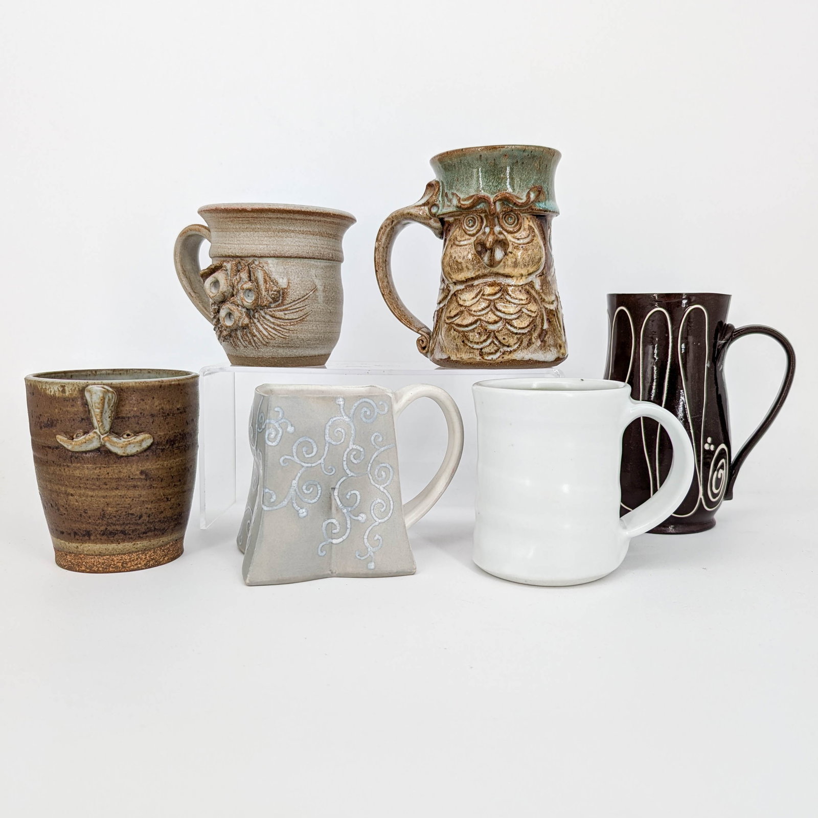 6 Studio Pottery Mugs, Various Artists (1 of 15)