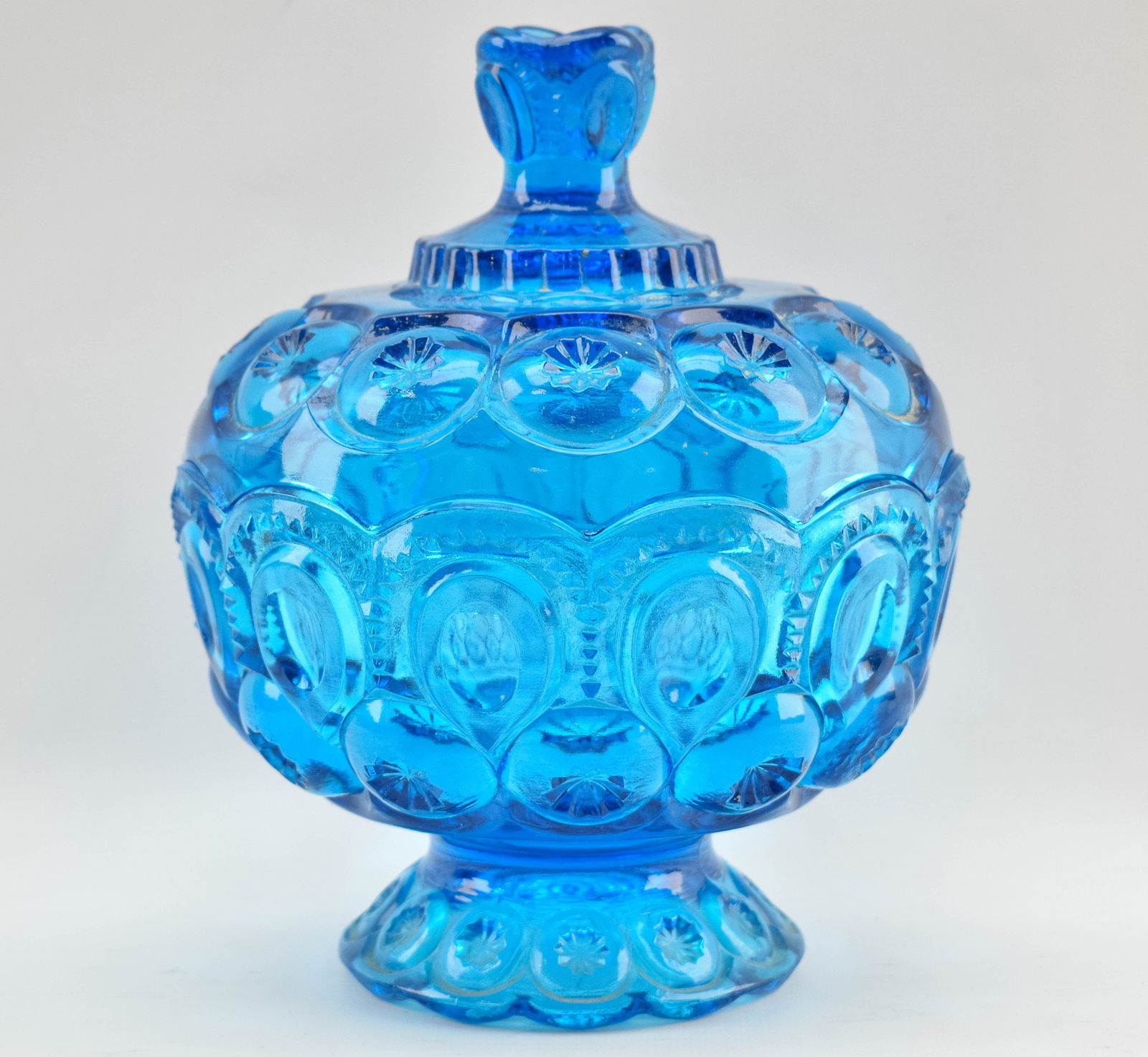Vintage Lidded Candy Dish in Blue (1 of 9)