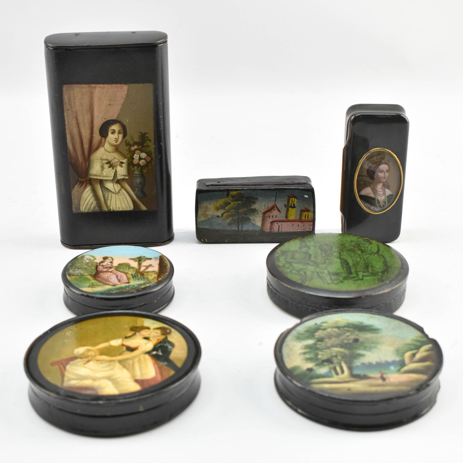 Seven Vintage Trinket and Tobacco Boxes (1 of 11)