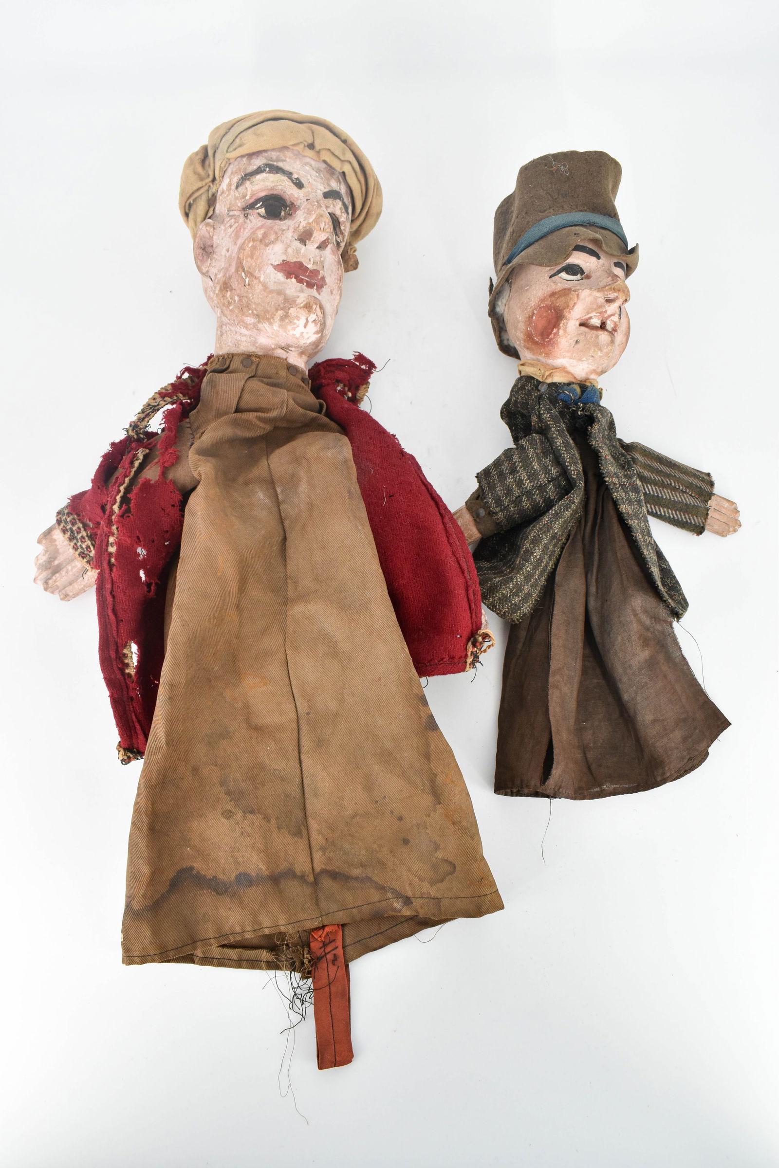 Two Vintage Wooden European Hand Puppets (1 of 11)