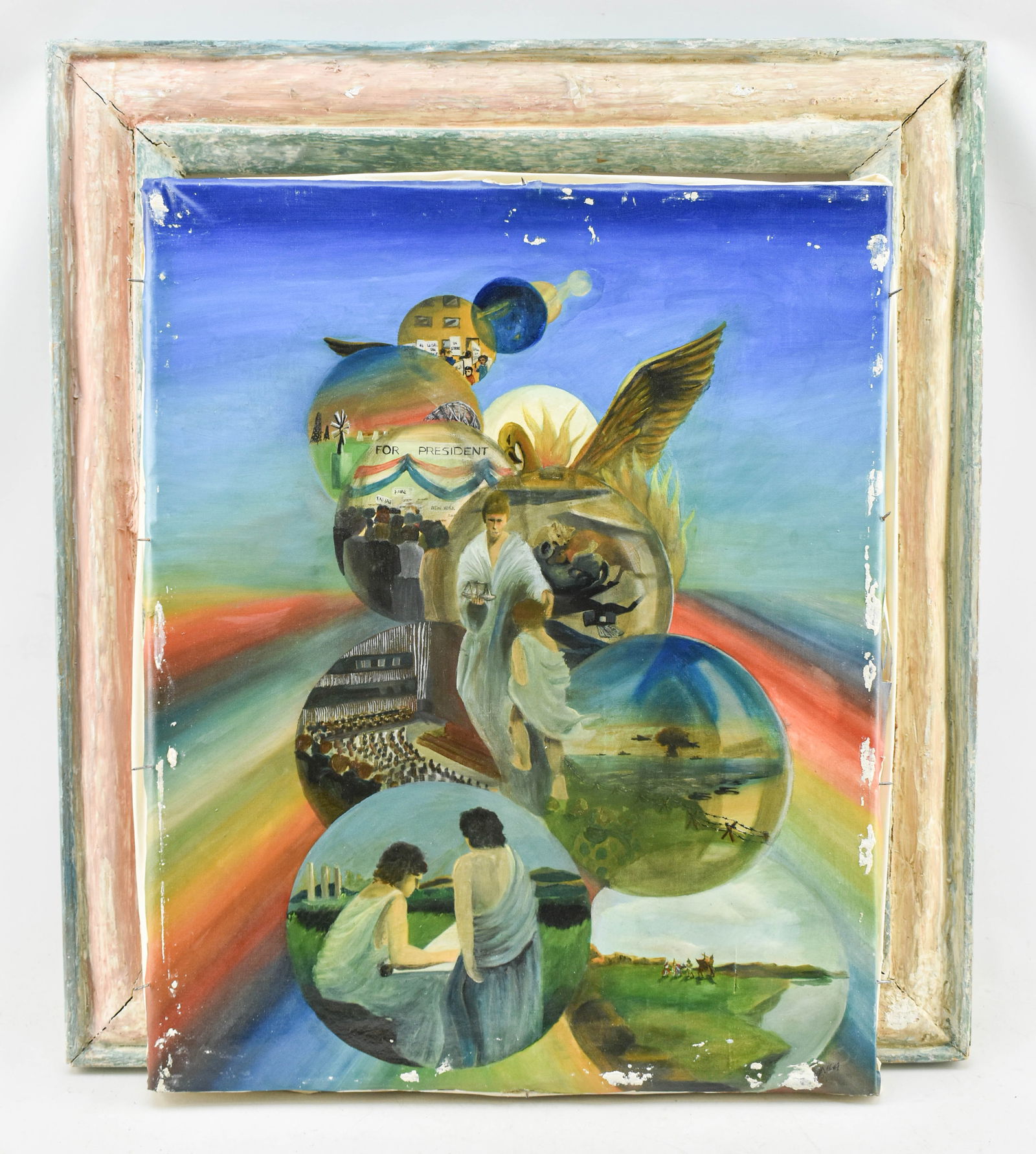 Abstract Painting on Canvas of Political Scenes (1 of 8)