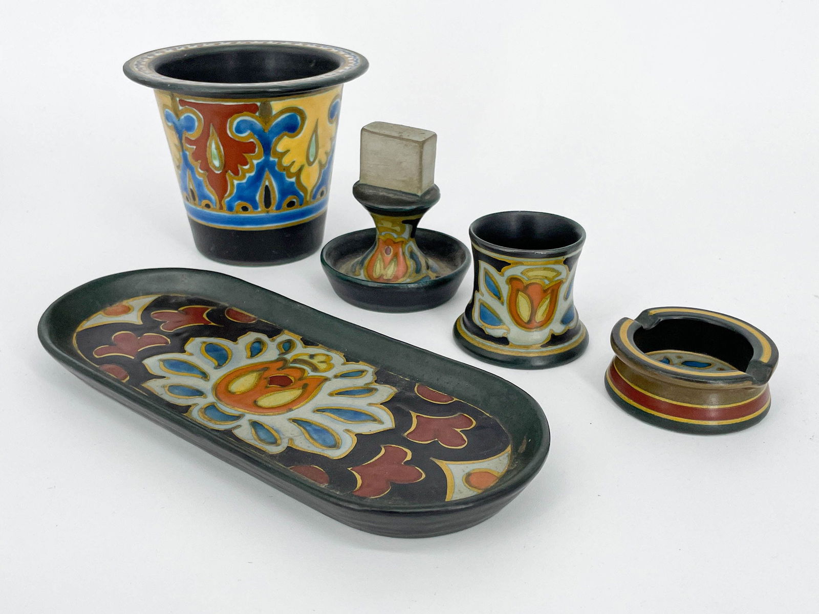 Grp 5 Dutch Gouda Pottery Items (1 of 13)