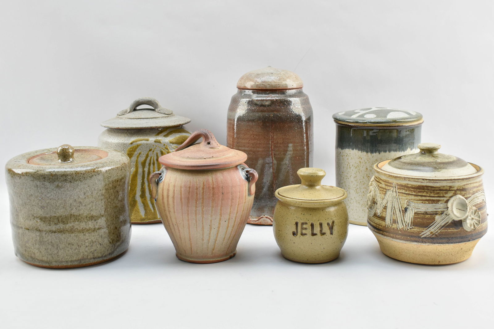 Estate Lot, Studio Pottery - Seven Lidded Canisters (1 of 11)
