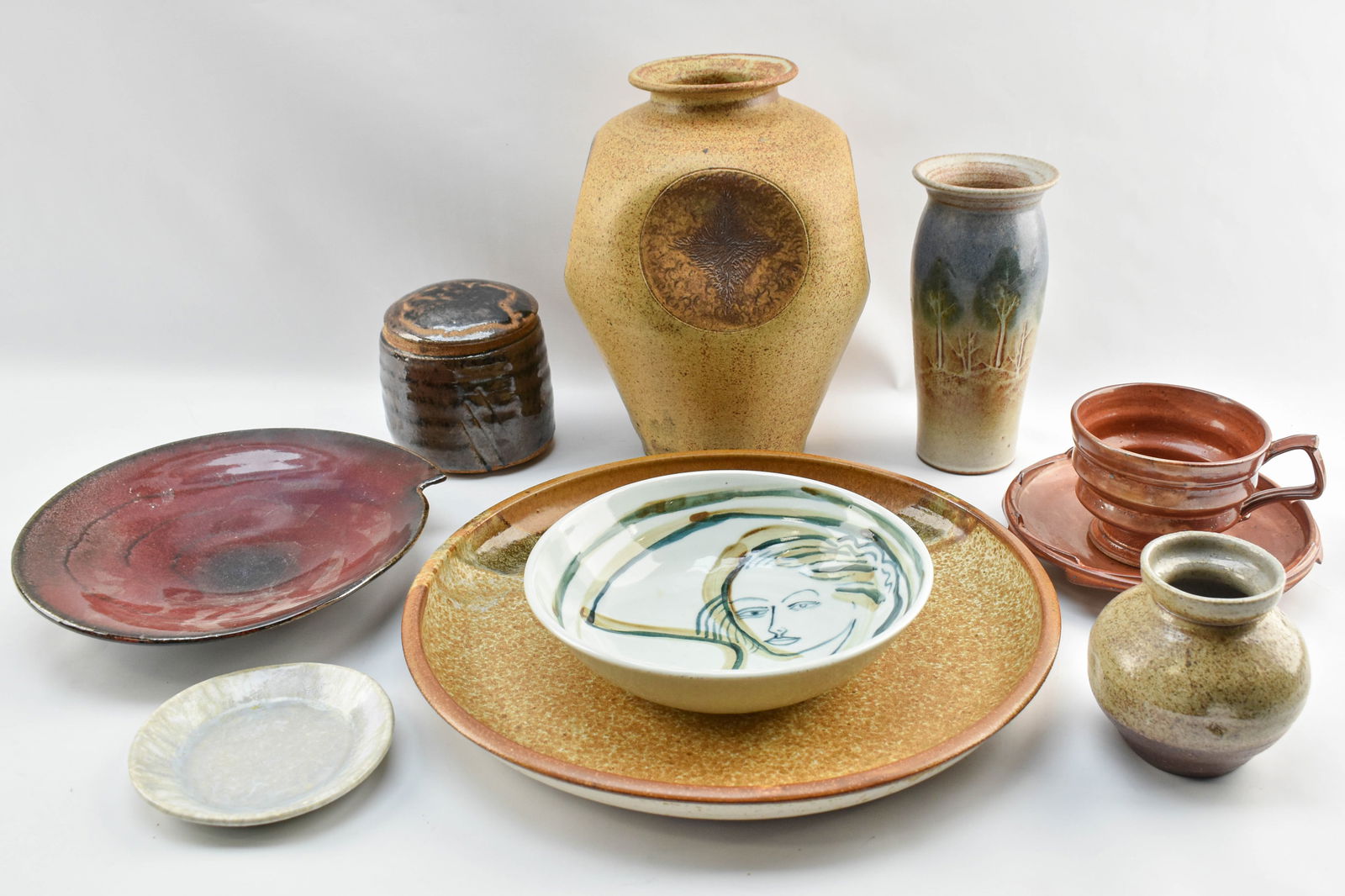 Estate Lot, Studio Pottery - 10 Pieces by Local Artists (1 of 12)