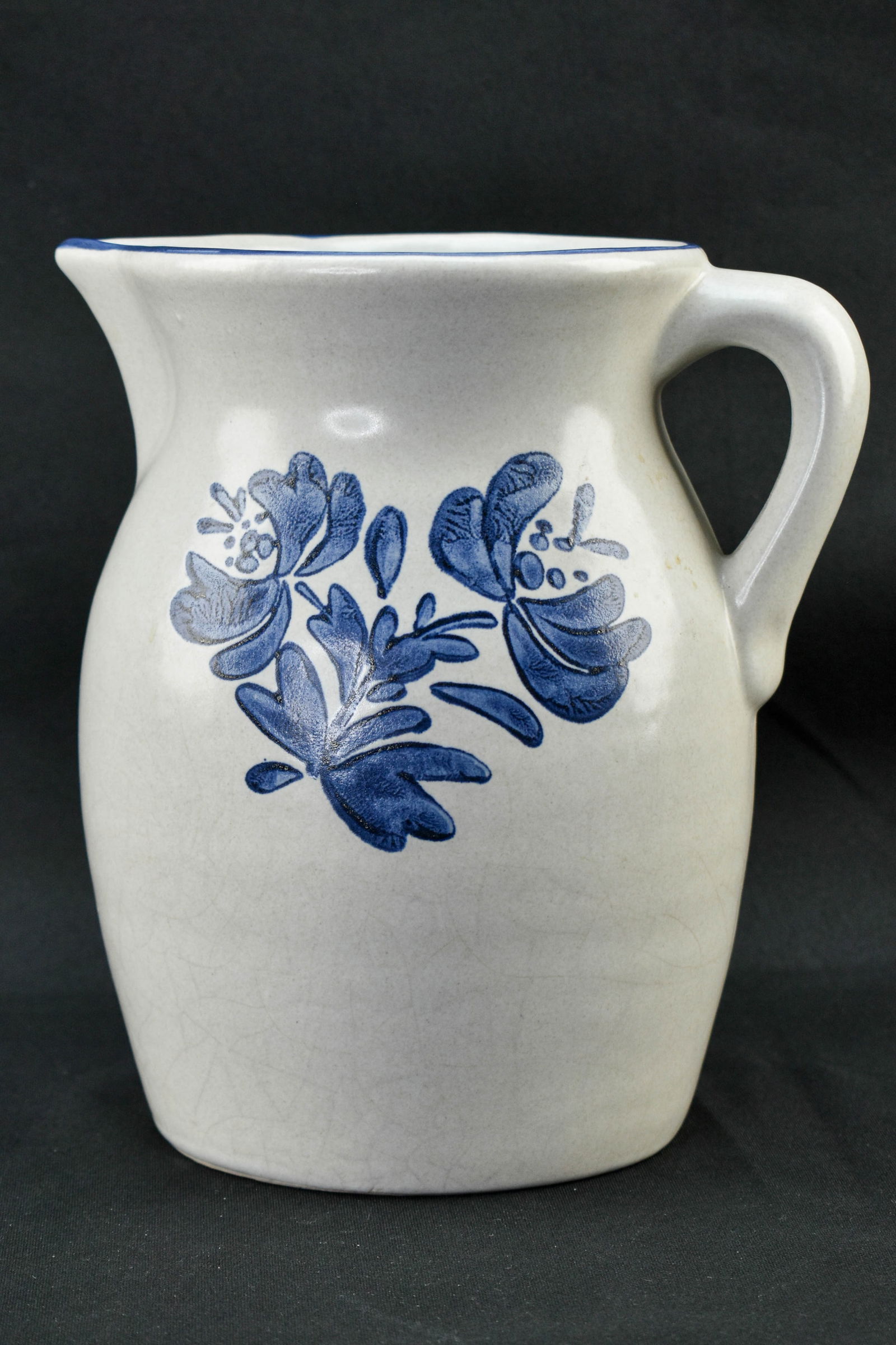 Pfaltzgraff Yorktowne Blue Folk Floral Ceramic Pitcher (1 of 6)