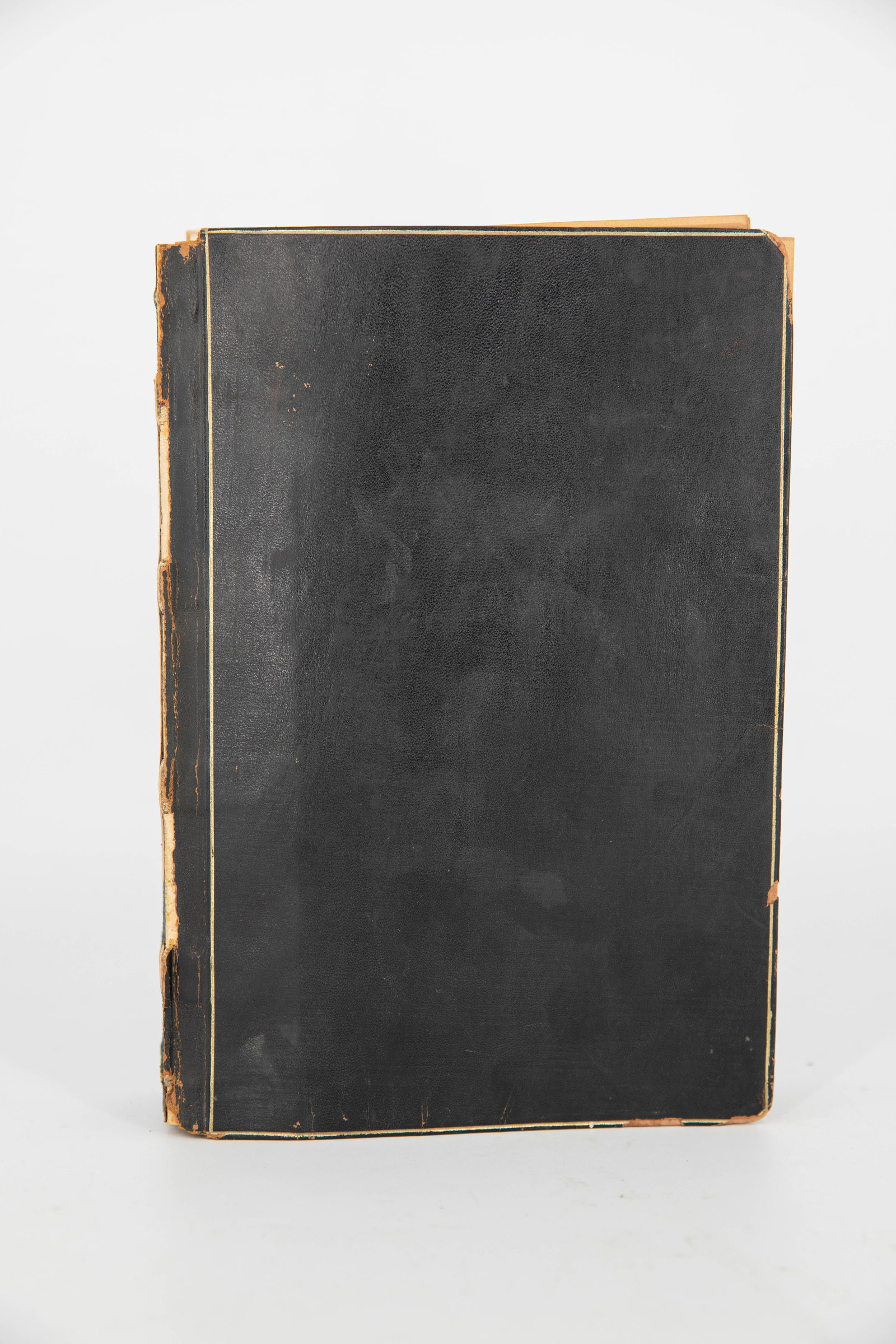 19th C. Scrapbook of Poetry Clippings, Signed H. Anderson: Antique scrapbook filled mostly with poetry and short story clippings from newspapers, as well as some antique advertisements and other ephemera. Some are pasted in, many are loosely tucked between pa