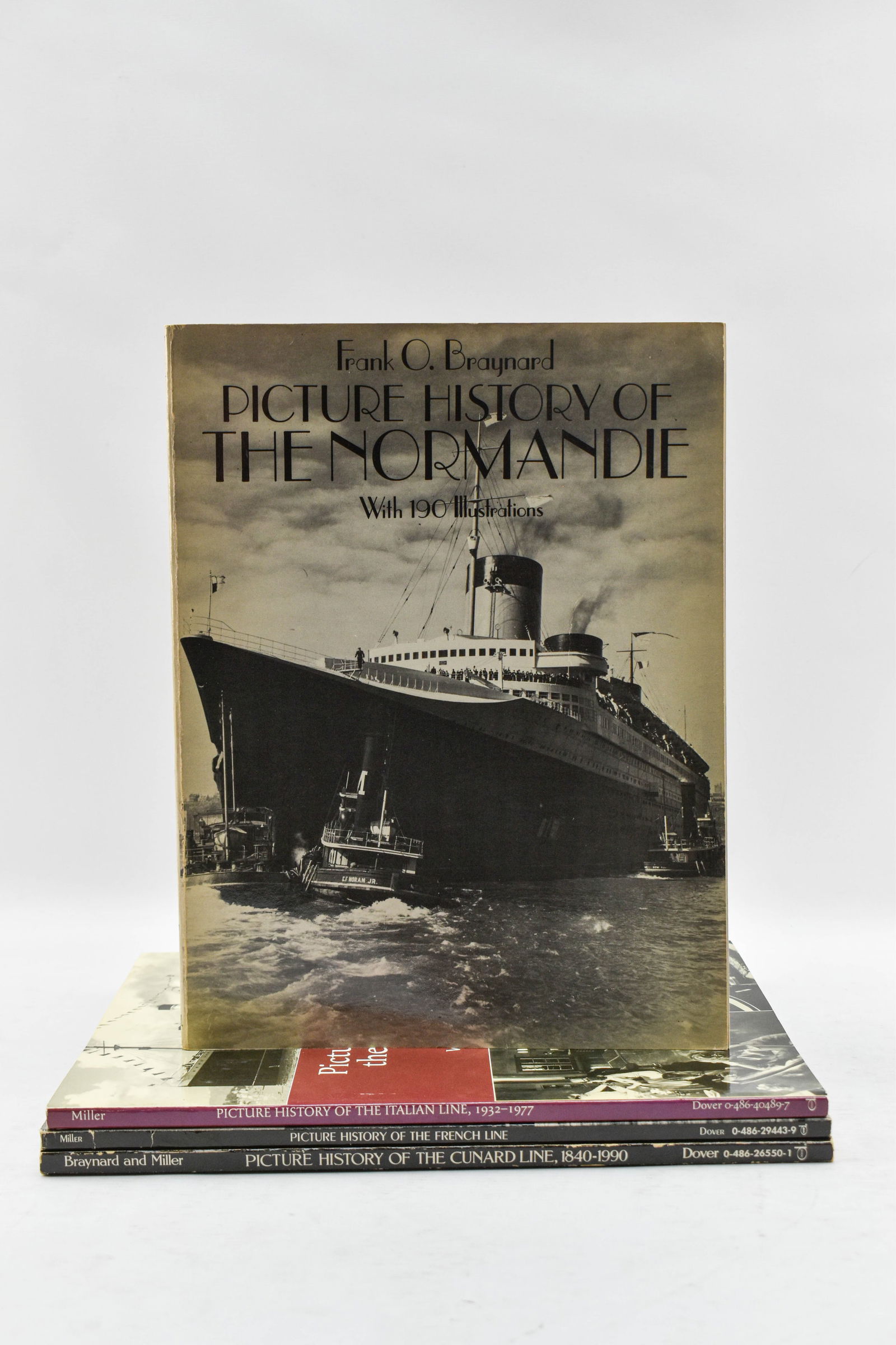 Four Picture History Series Books: Cunard Line, Italian Line, French Line, Normandie (1 of 7)