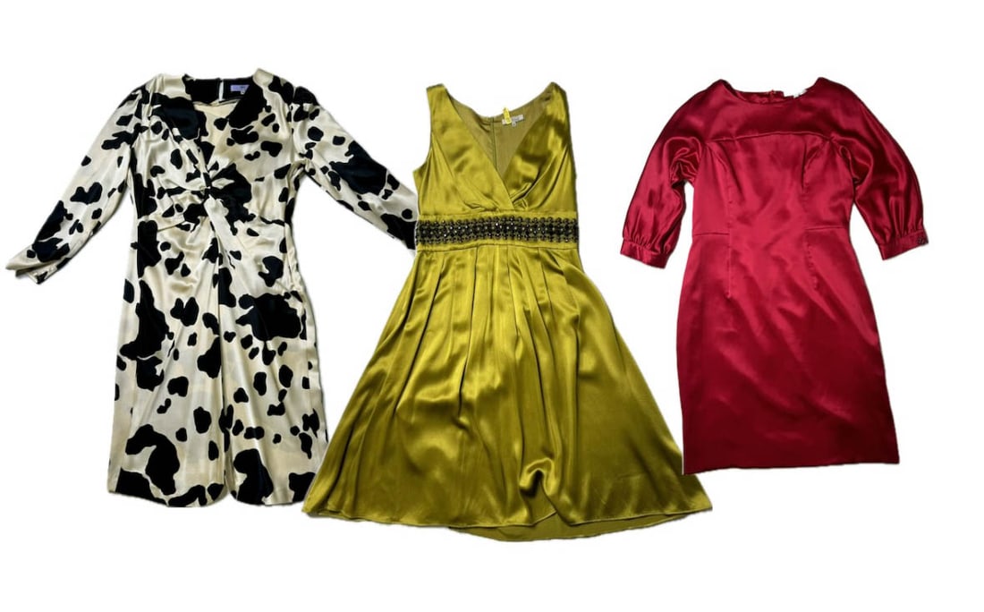 Three Size 10 Silk Dresses, Flora Kung, Fiori di Zucca, and Heni Neman (1 of 16)