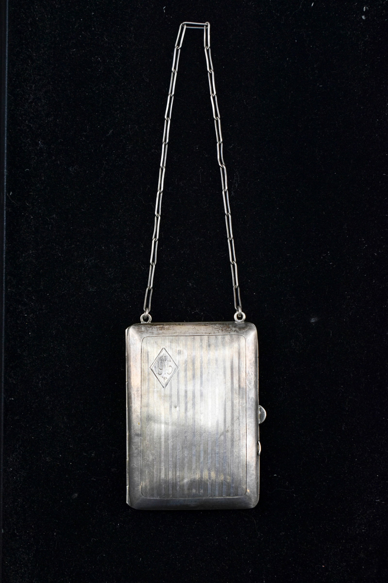 Engraved 1915 Sterling Silver Makeup Compact (1 of 8)