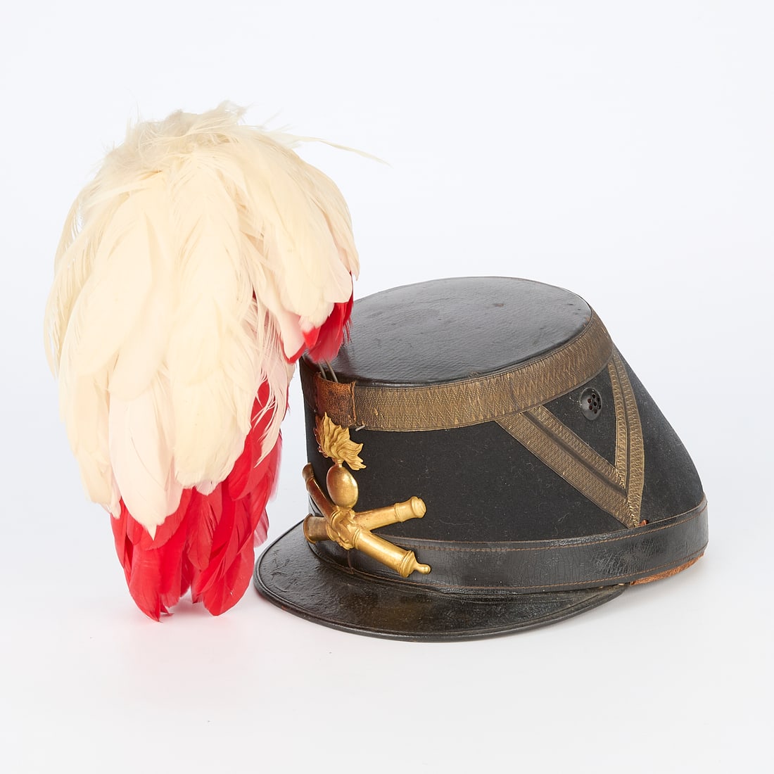 Vintage French Military-Style Plumed Hat (1 of 8)