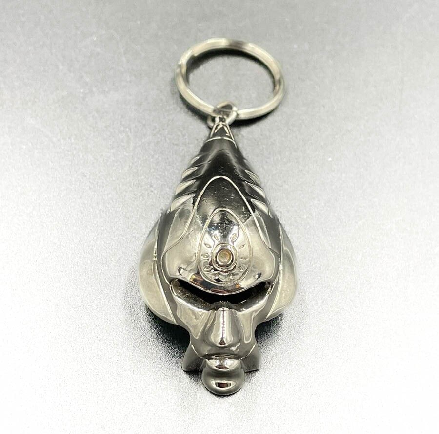 Oakley Bob Chrome Keychain, Sealed: Oakley first generation Bob head chrome keychain, sealed. Serial number under barcode: 00285 07245.