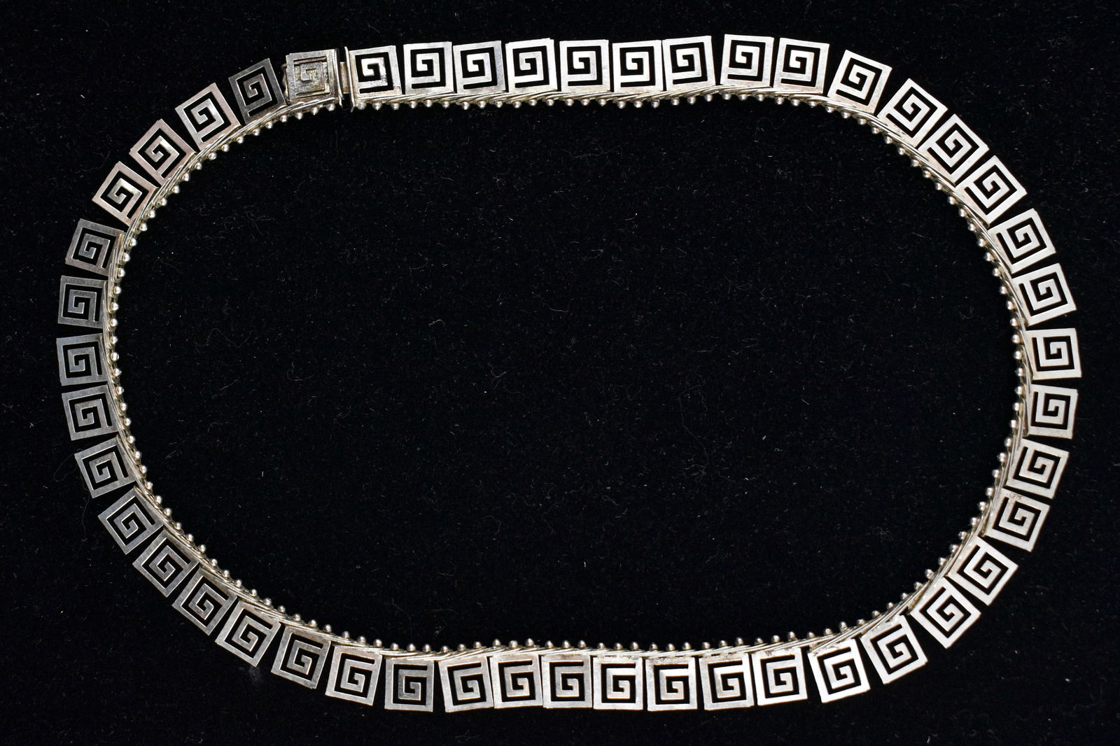 Vintage Sterling Silver Greek Key Necklace (1 of 4)