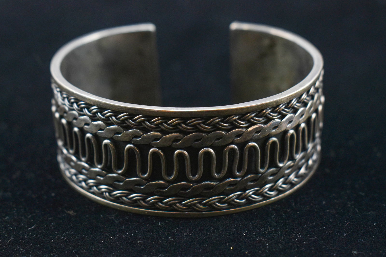 Sterling Silver Braided Cuff Bracelet (1 of 4)
