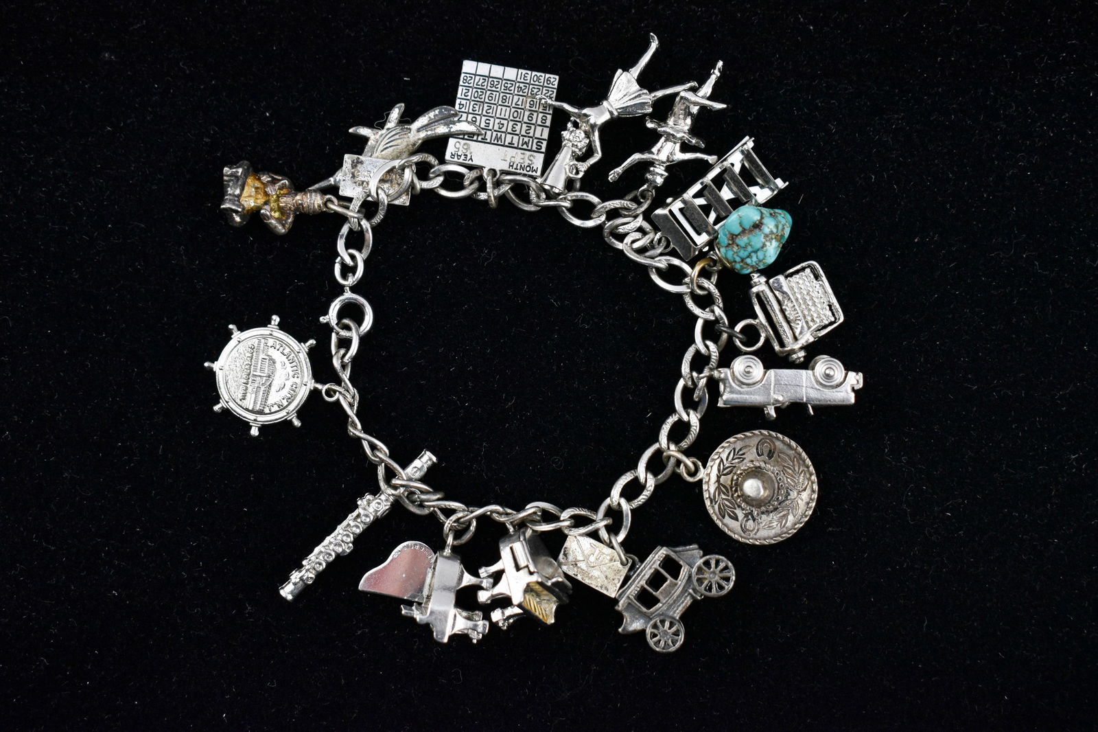 Vintage Charm Bracelet with Sterling Charms (1 of 5)