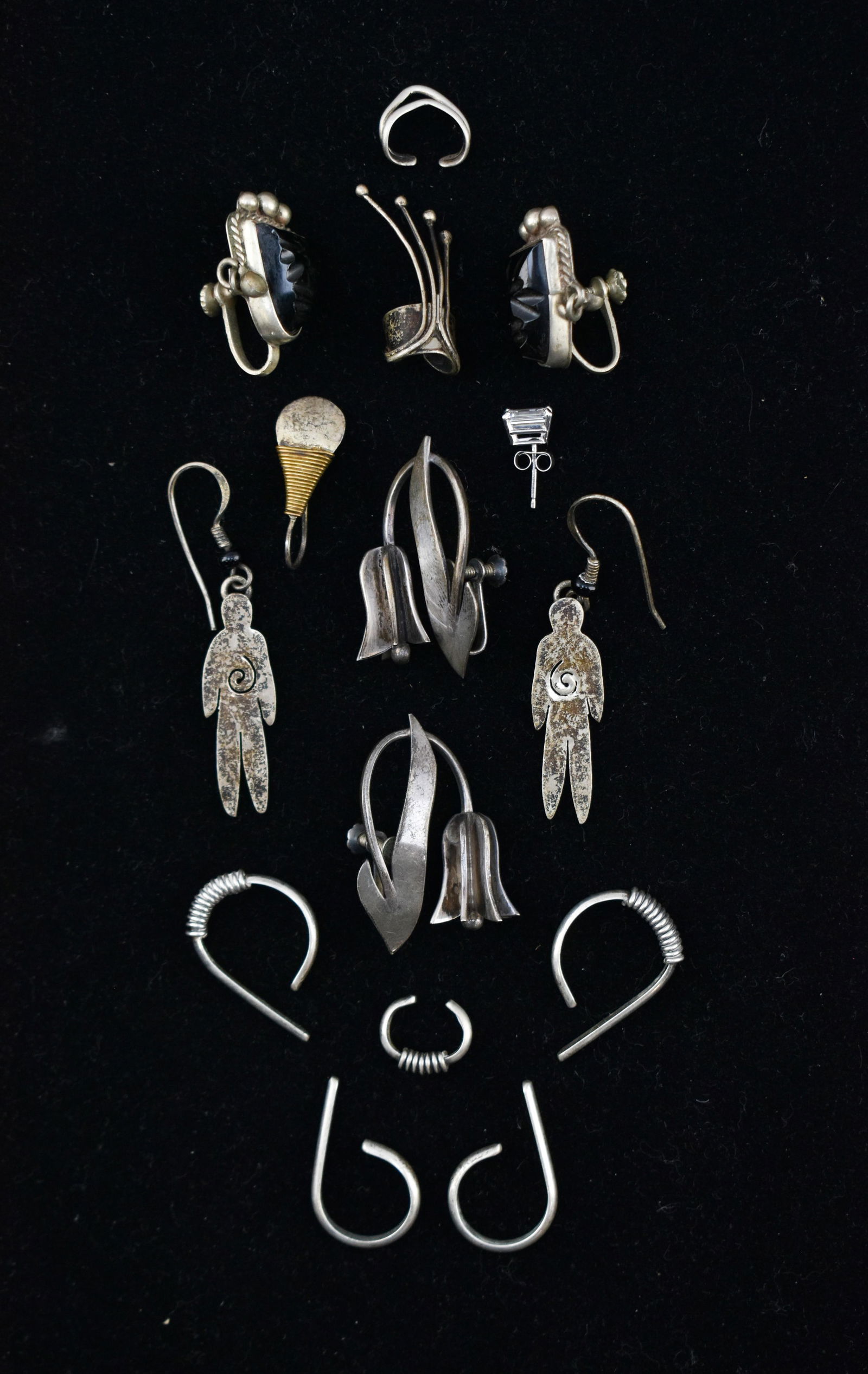 Group of Sterling and Silver Earrings (1 of 6)
