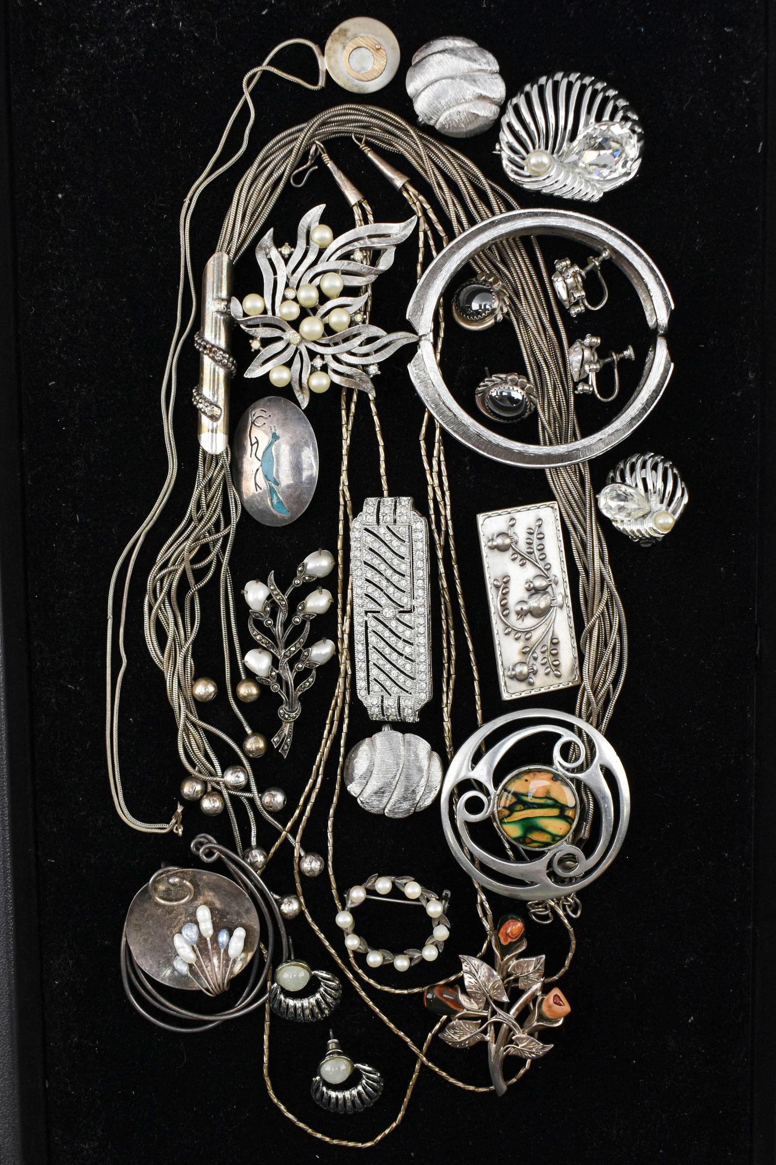 Group of Vintage Silver-Tone Costume Jewelry (1 of 5)
