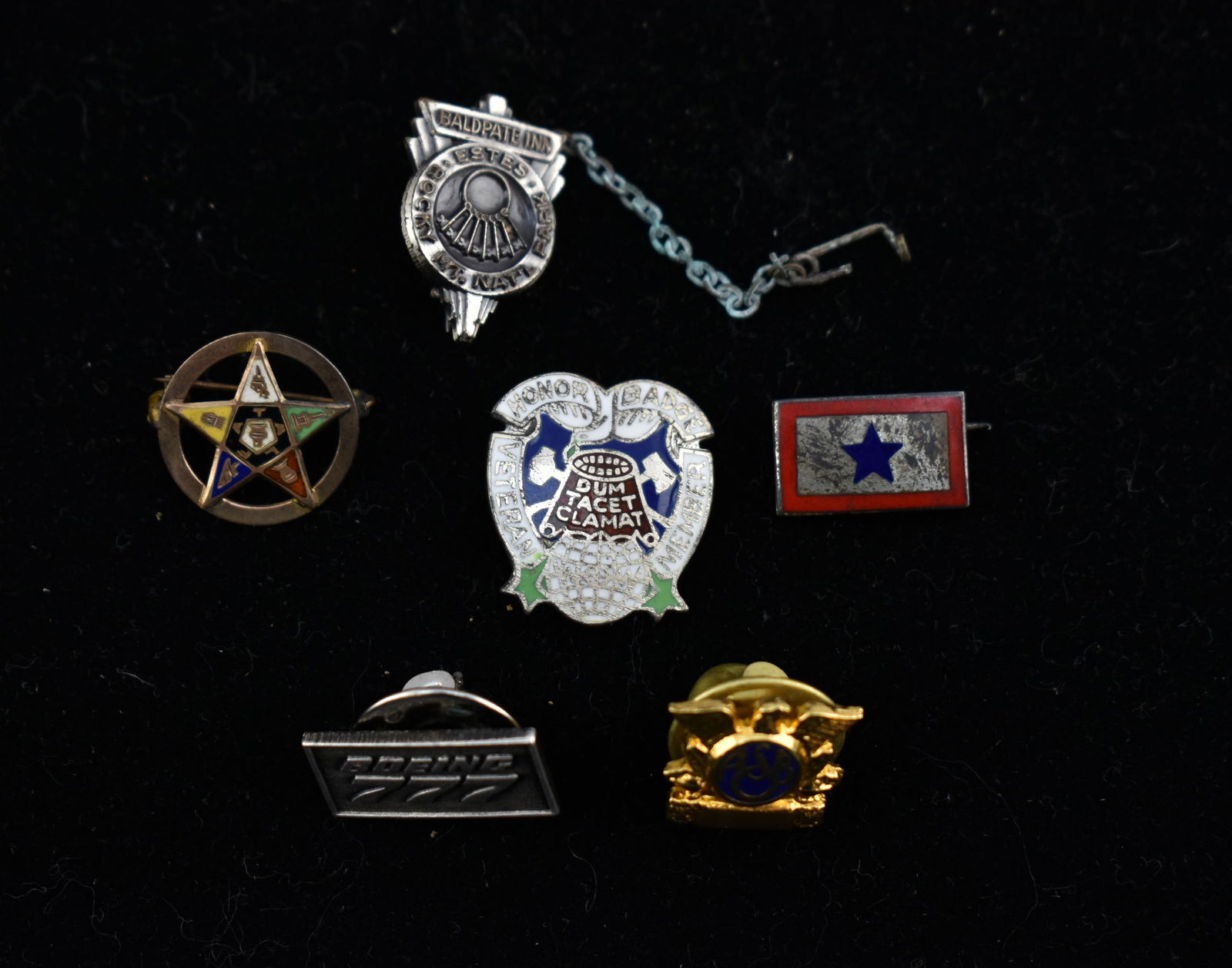 Six Vintage Sterling and Silver-Tone Pins (1 of 7)