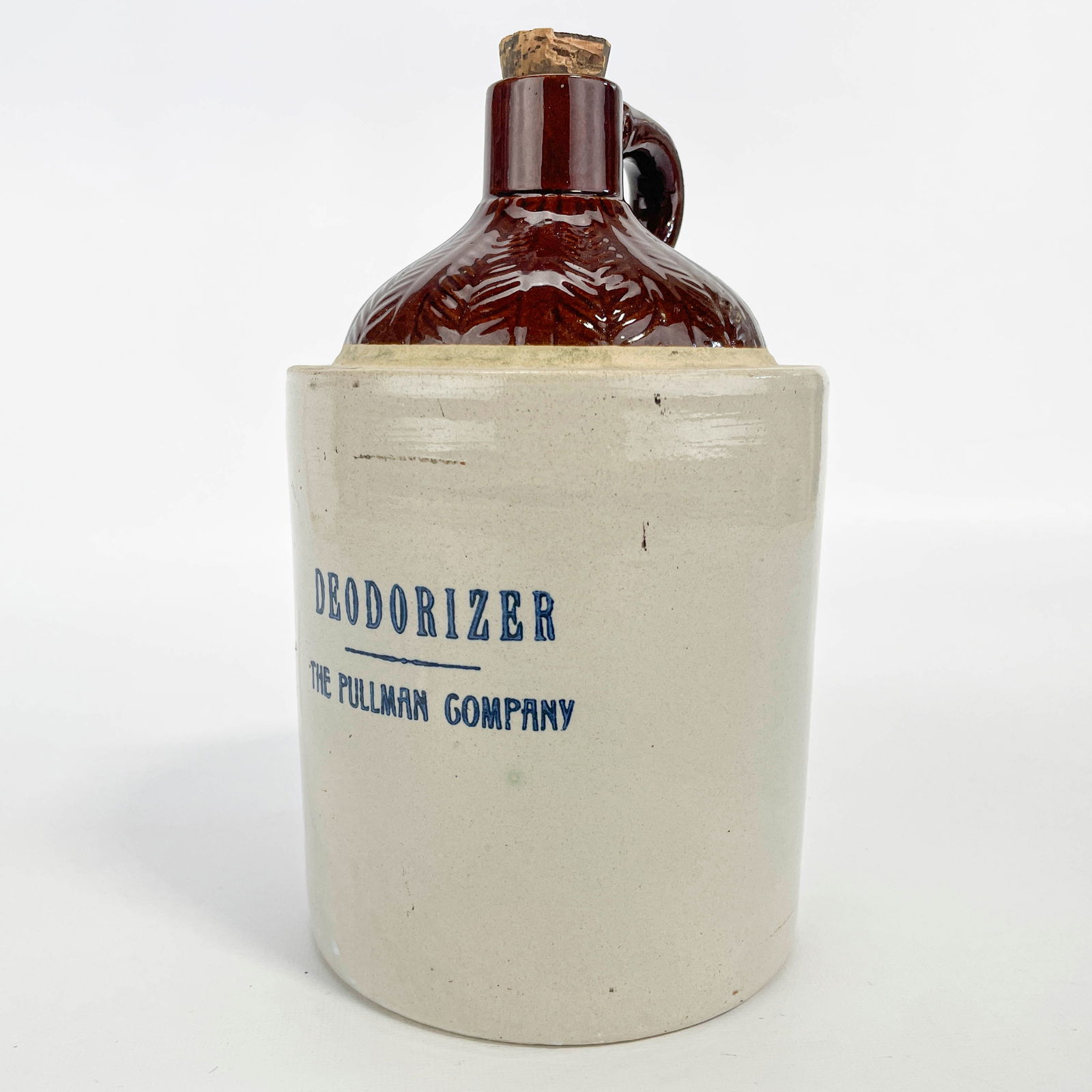 Half-Gallon "Deodorizer The Pullman Co." Stoneware Jug (1 of 6)