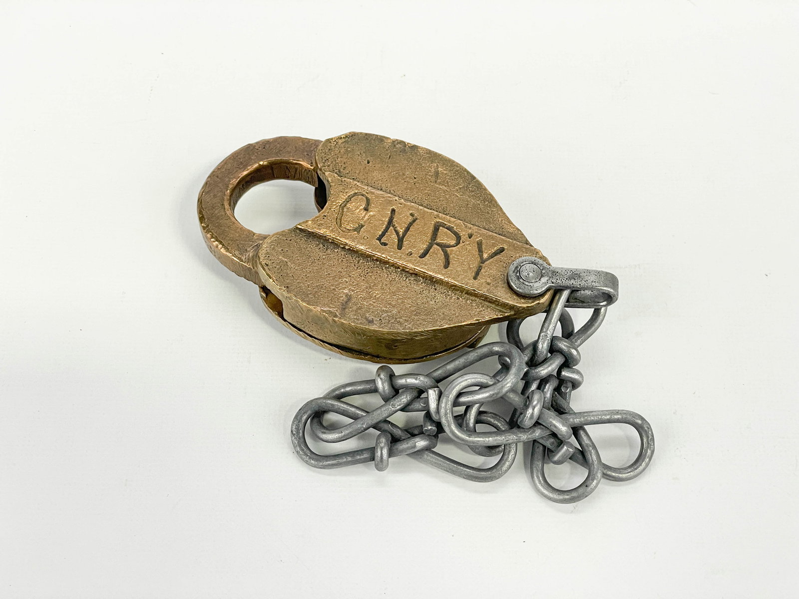 Great Northern Railway Early Brass Switch Lock (1 of 6)