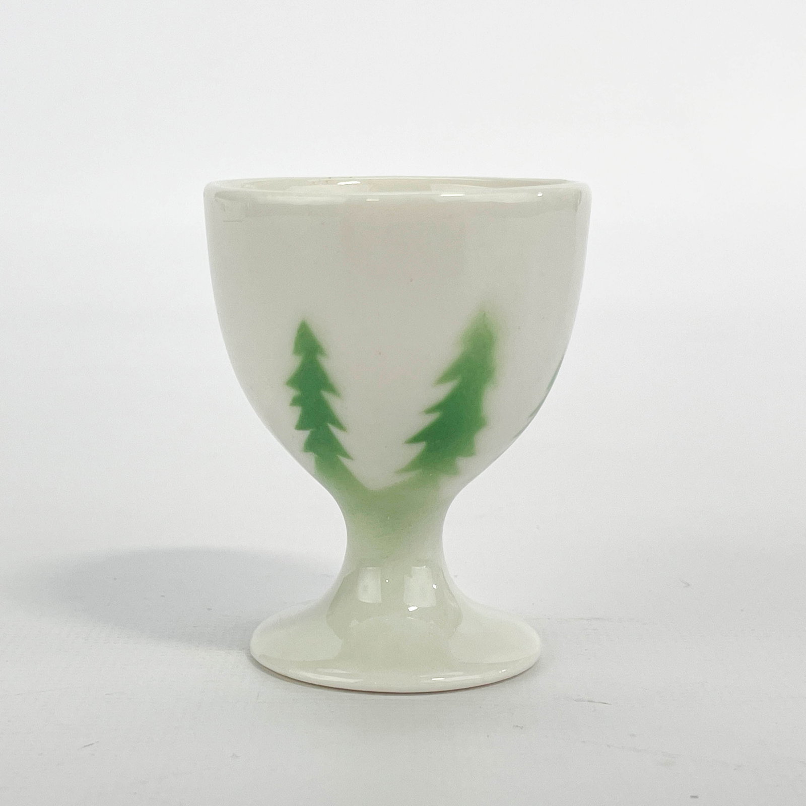 Great Northern Railway Glory of the West Egg Cup: One Great Northern Railroad "Glory of the West" China egg cup. Depicting pine trees. 2.5 x 2 x 2