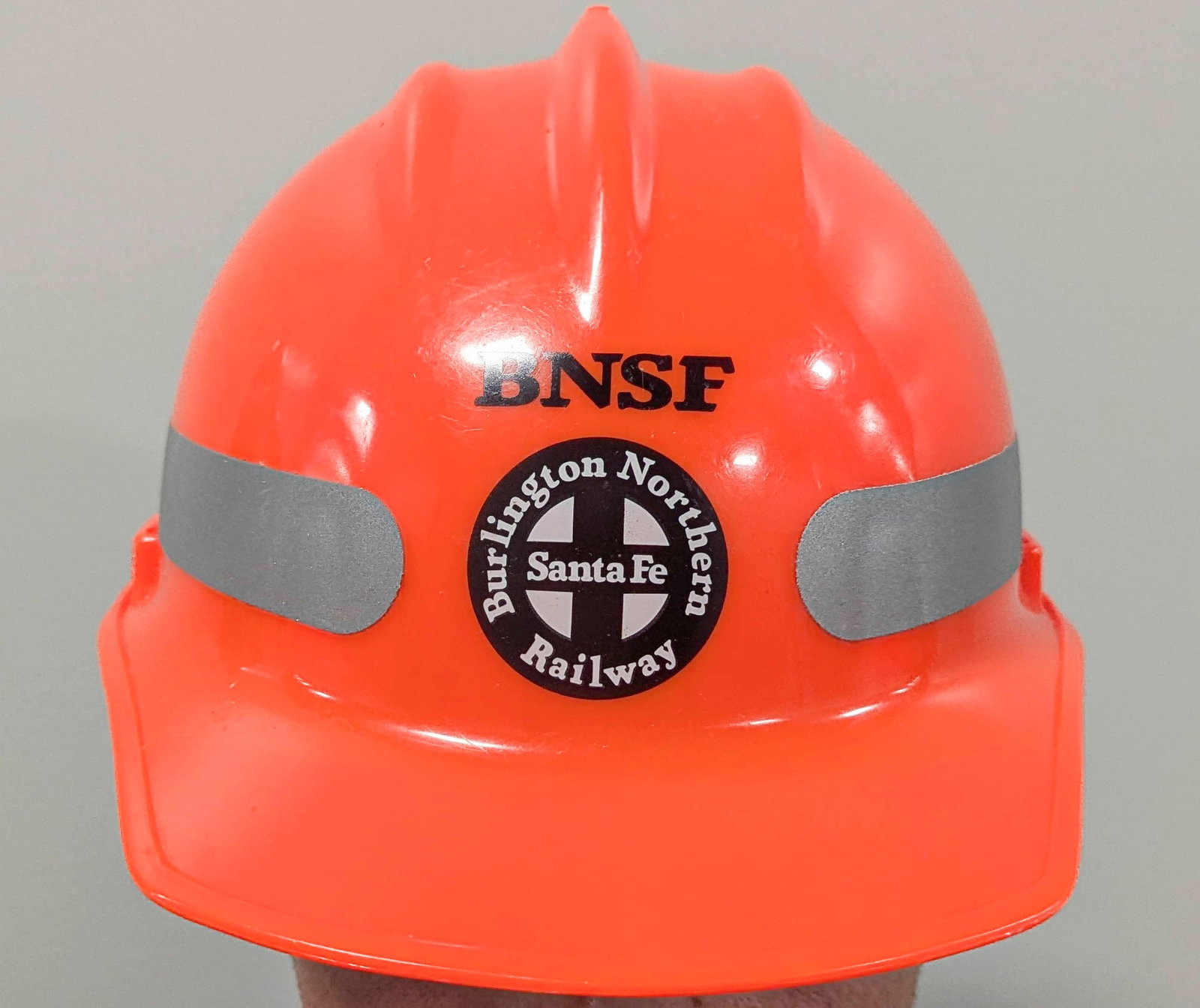 Burlington Northern Santa Fe Railway Bright Orange Hard Hat (1 of 9)
