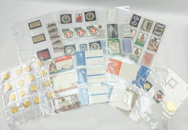 Grp 59 Vtg Great Northern Rail Advertising Cards, Stickers, Etc. (1 of 9)