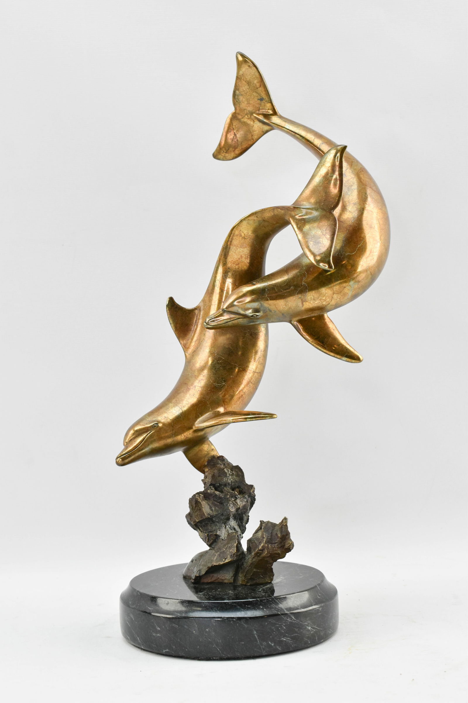 Franics Quillan "Island Aloha" Bronze Statue of 3 Dolphins (1 of 9)