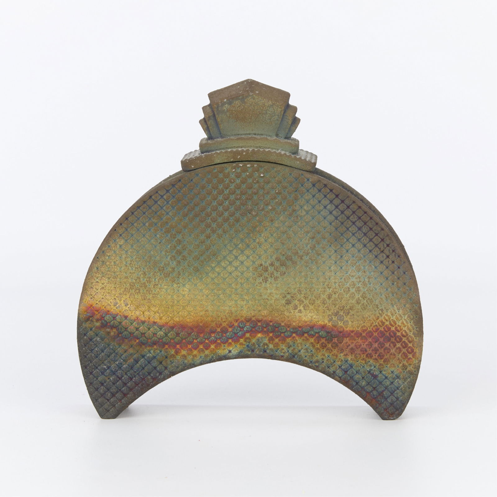 Ed Risak Raku Pottery Moon Vessel (1 of 10)