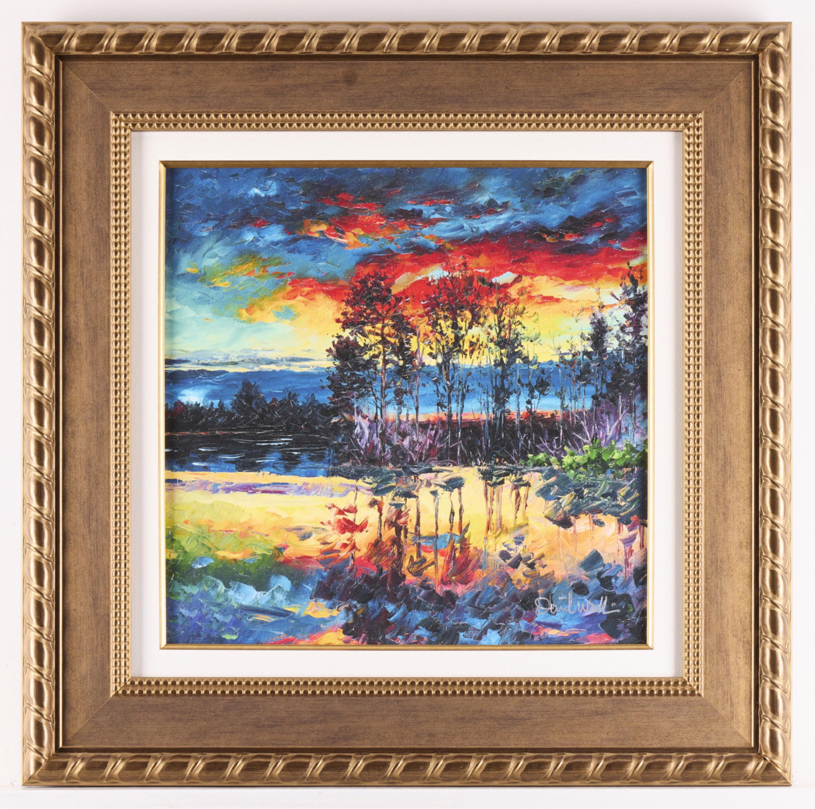 Daniel Wall "Lake Afternoon" Embellished Giclee on Canvas (1 of 5)