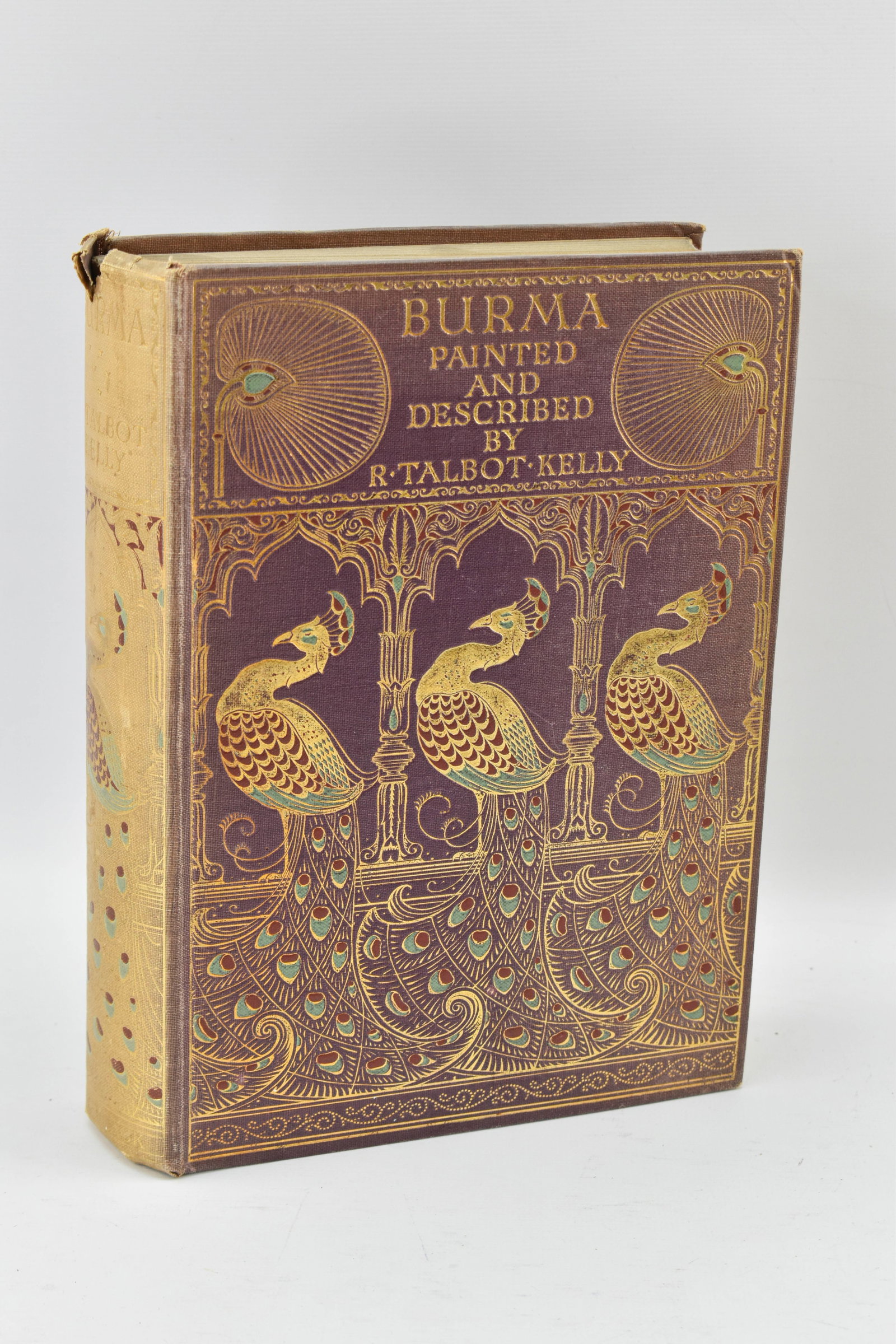 R. Talbot Kelly, Burma: Painted and Described, 1912 Turbayne Cover: Burma: Painted and Described by R. Talbot Kelly, 1912 edition with binding and cover design by A.A. Turbayne.