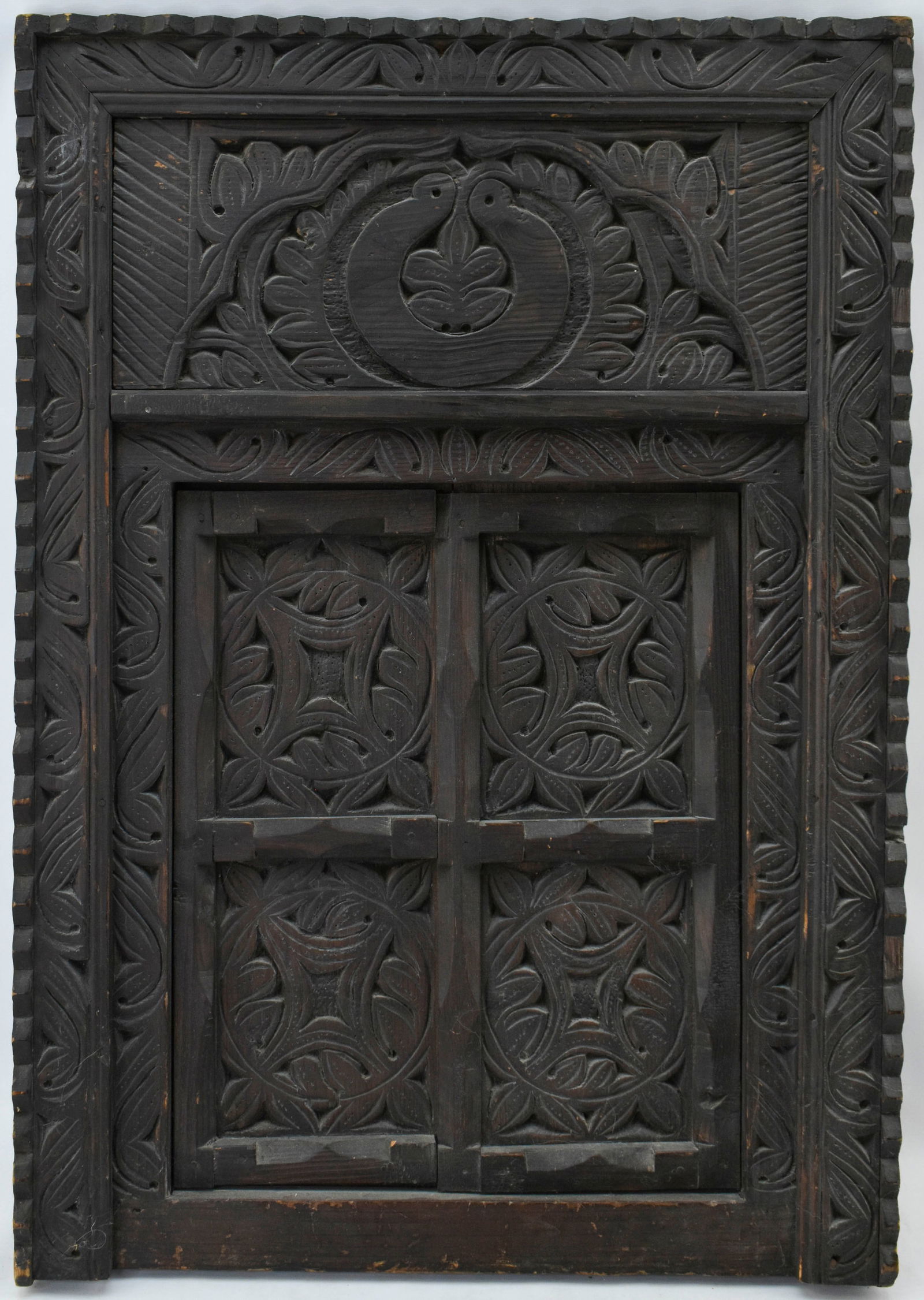 Antique Indian Painted Wooden Window Architectural Piece (1 of 8)