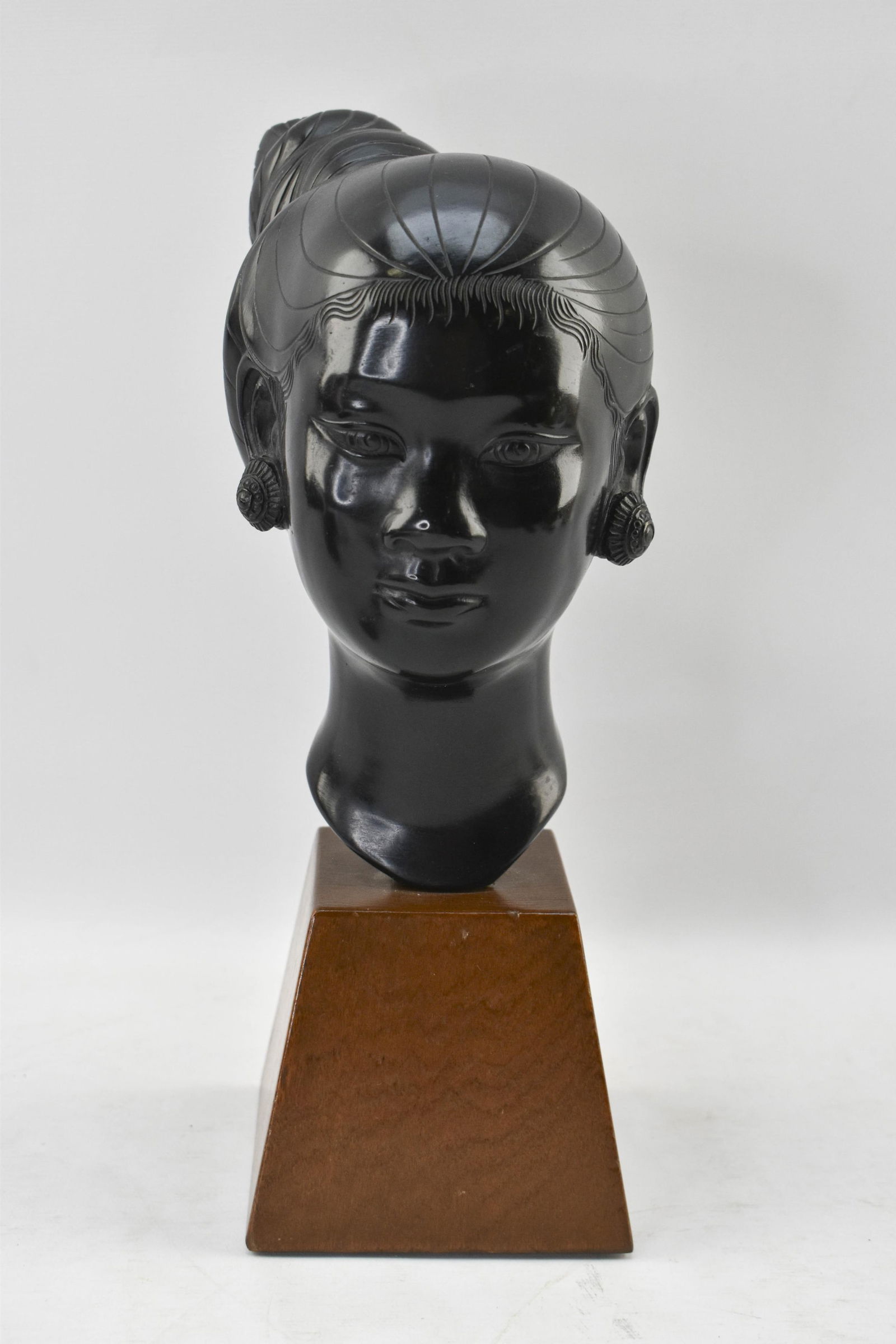 Gia Lol Bronze Bust on Wood Base (1 of 10)
