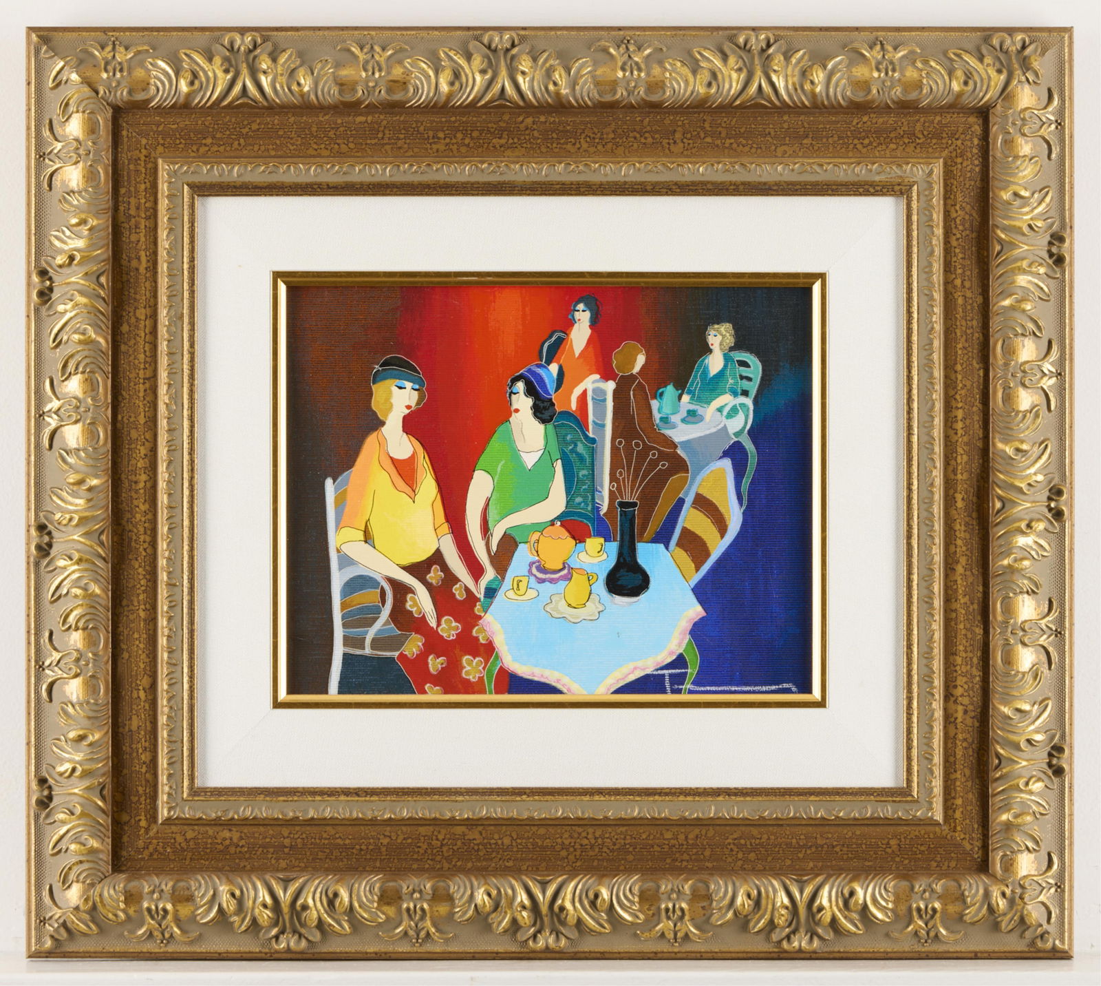 Itzchak Tarkay "Waiting for Sarah" Serigraph on Canvas (1 of 4)