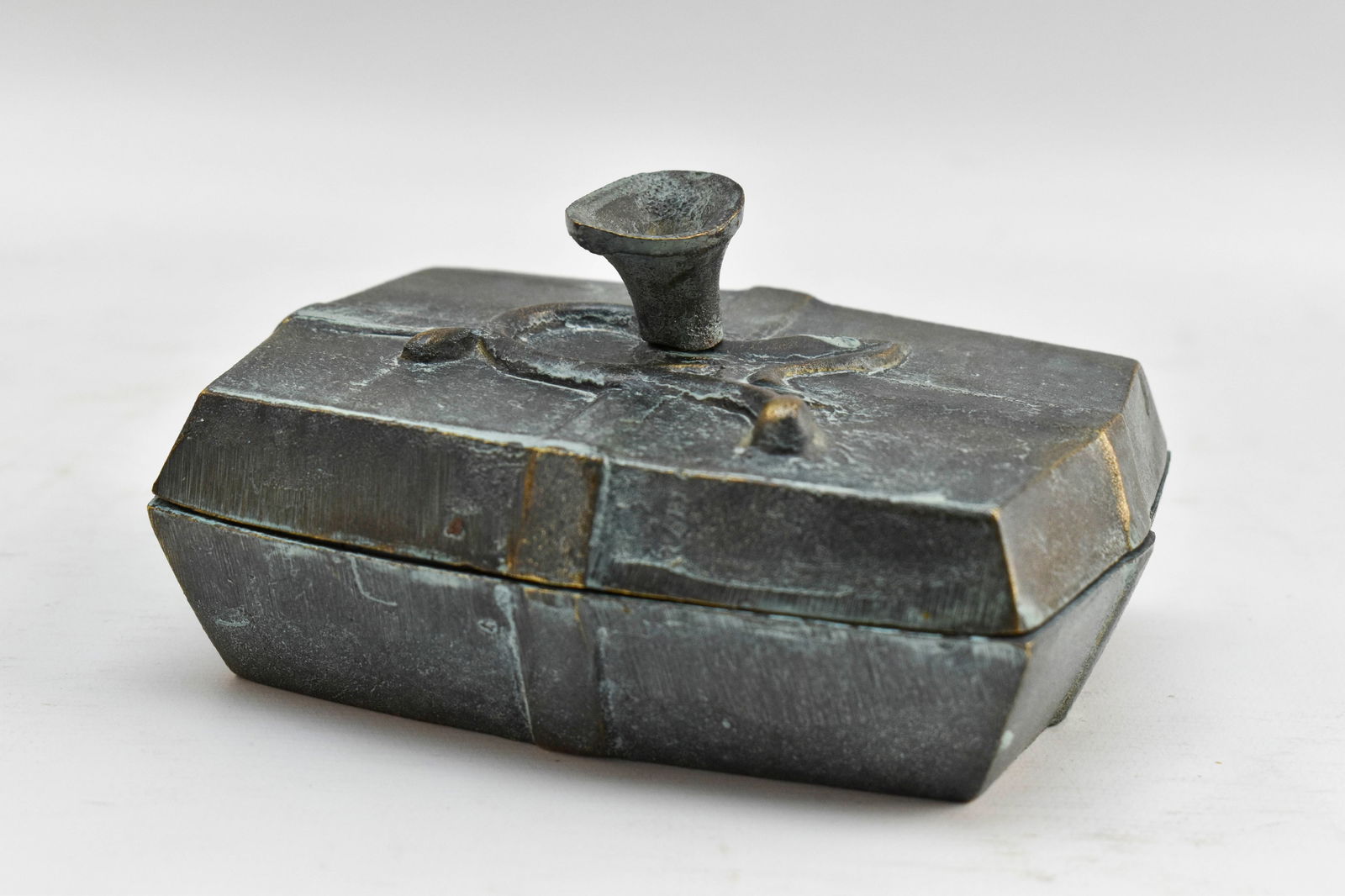 Vintage Patinated Cast Bronze Trinket Box (1 of 5)