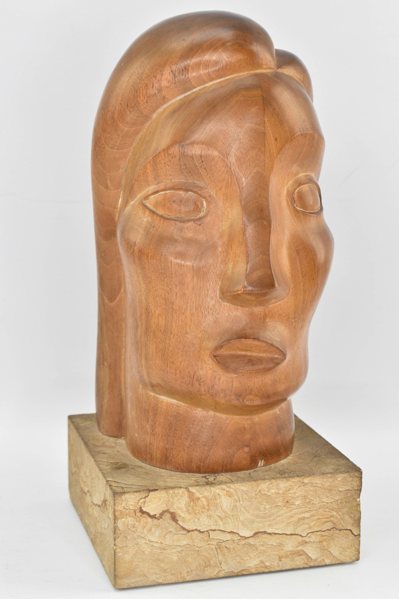 Wooden Sculpture of Head by Graham McGuire (1 of 9)