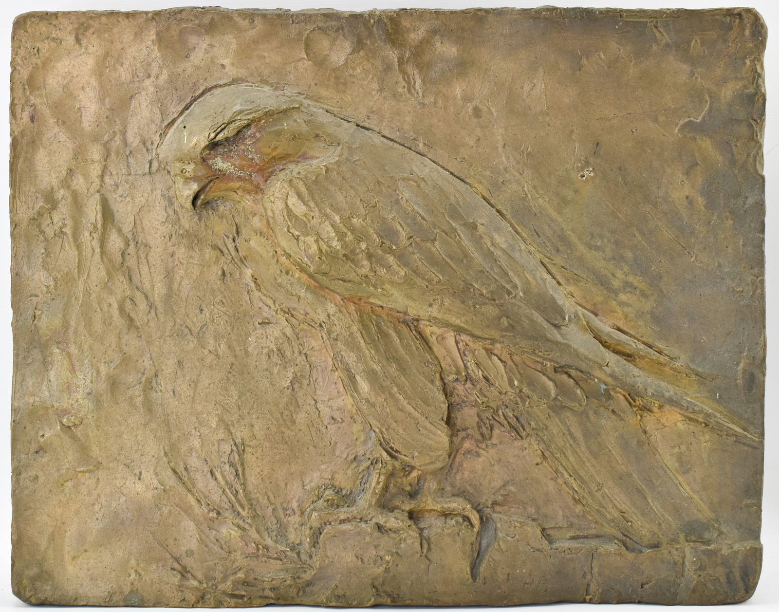 Bronze Hawk Sculpture Plaque (1 of 8)